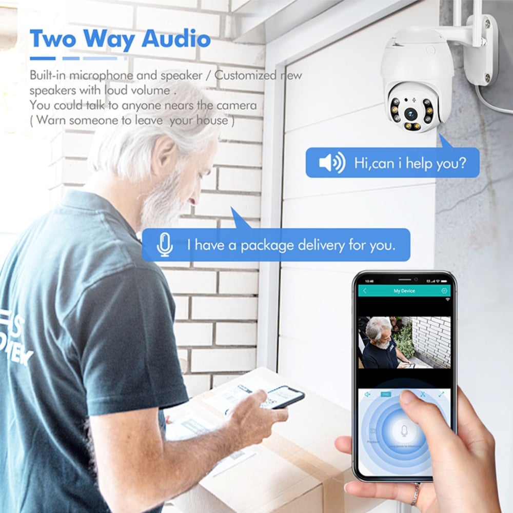 Foto 4 pulgar | Cámara de Seguridad IP Wifi Ptz Compatible Con Apple-android - Venta Internacional