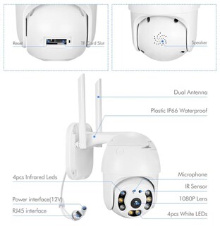 Foto 6 | Cámara de Seguridad IP Wifi Ptz Compatible Con Apple-android - Venta Internacional