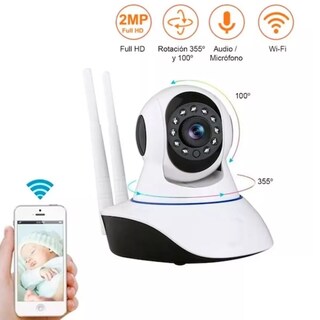 Foto 2 | Cámara De Seguridad Interior Wifi 1080p Con Visión Nocturna - Venta Internacional