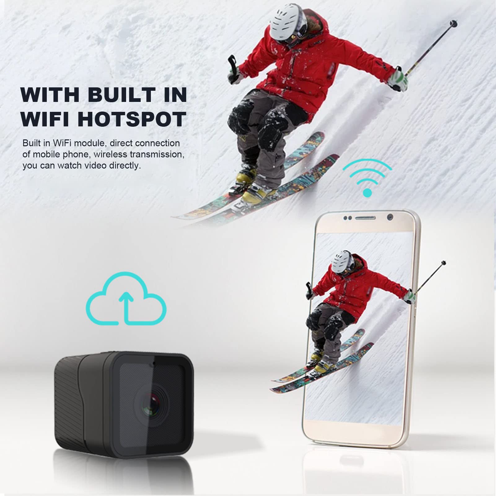 Foto 8 pulgar | Cámara De Acción Tangxi Wifi 1080p Con Micrófono, Tarjeta Tf De 256 Gb - Venta Internacional.