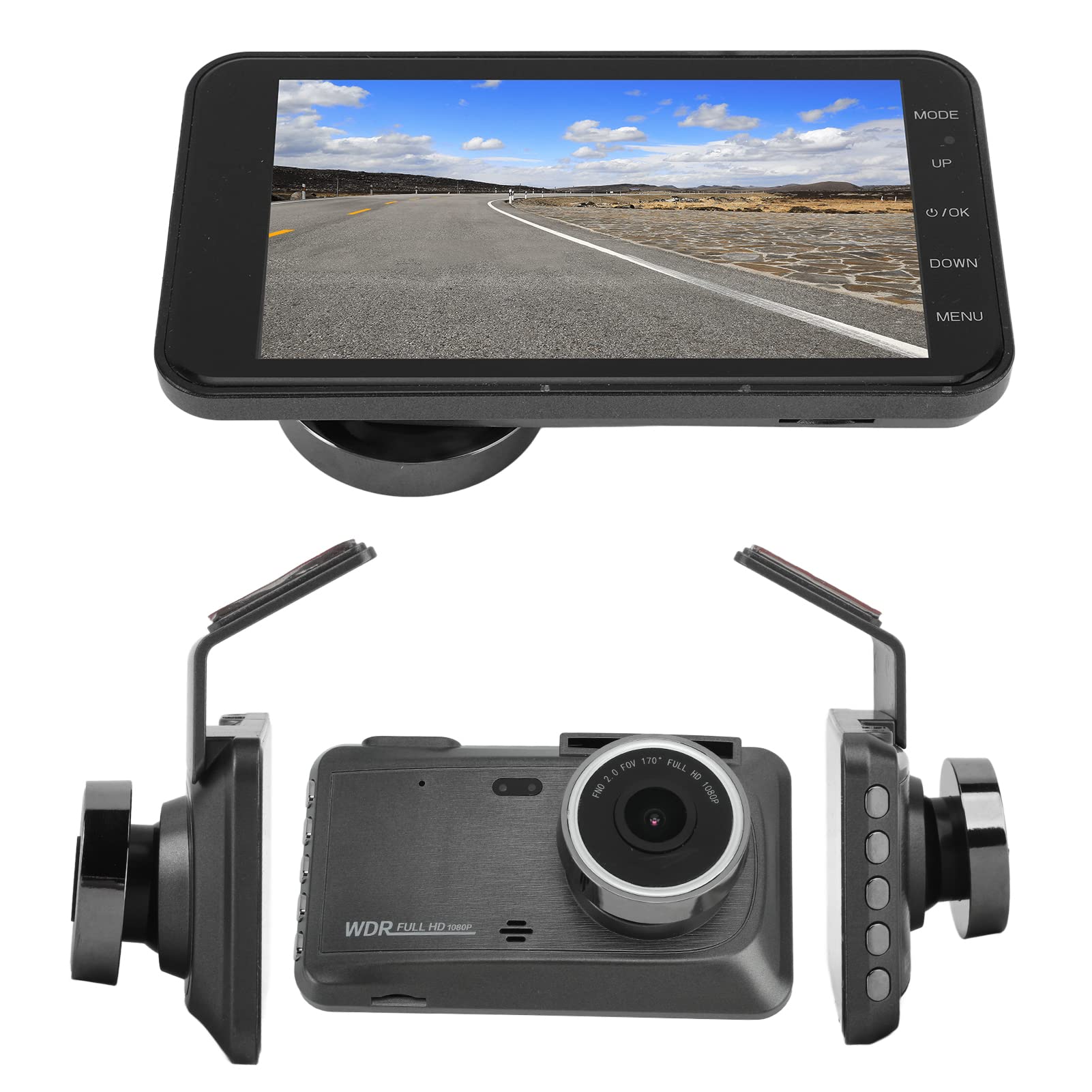 Foto 7 pulgar | Cámara de Salpicadero de Coche Ashata X5 Doble Lente 10 mp 1080p con Monitor de Aparcamiento - Venta Internacional