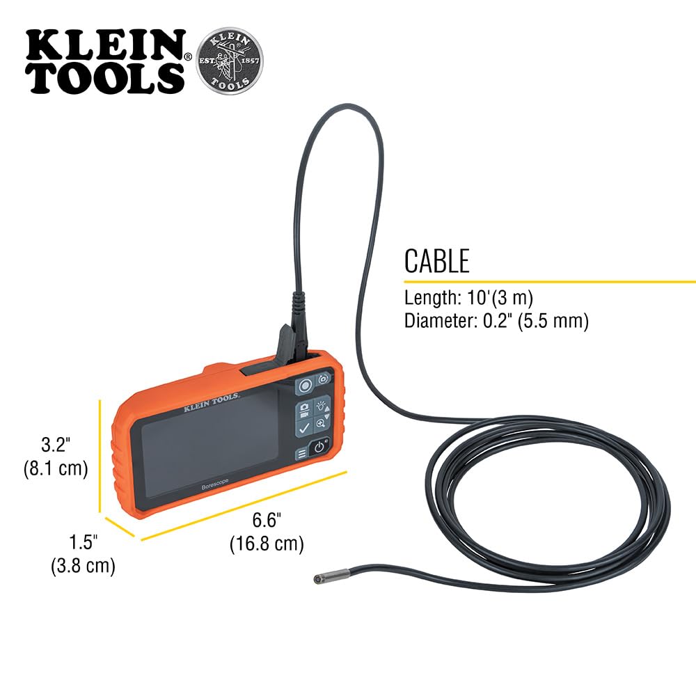 Foto 5 pulgar | Boroscopio Utilitario Klein Tools ET17 con Serpiente de 10 Pies LED LCD 4.3" - Venta Internacional