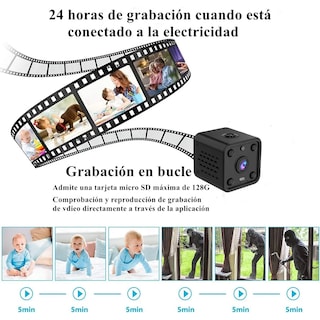 Foto 3 | Mini Cámara Espía Wifi Hd 1080p Con Visión Nocturna Eo Safe Imports Esi-3425-1 Negro