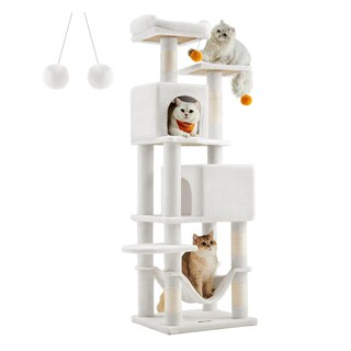 Foto 1 | Árbol Para Gatos Feandrea, 155 Cm De Alto, Con 5 Rascadores, Color Crema