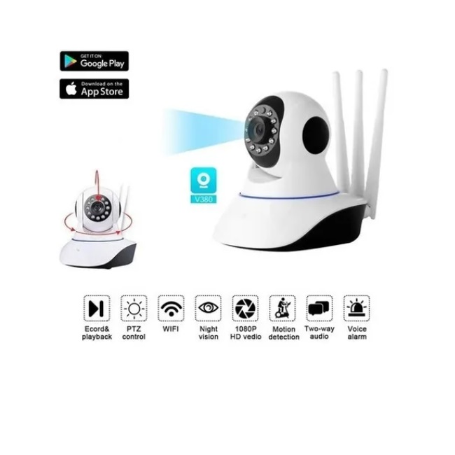 Foto 6 | Cámara De Seguridad 360 Con 3 Antenas