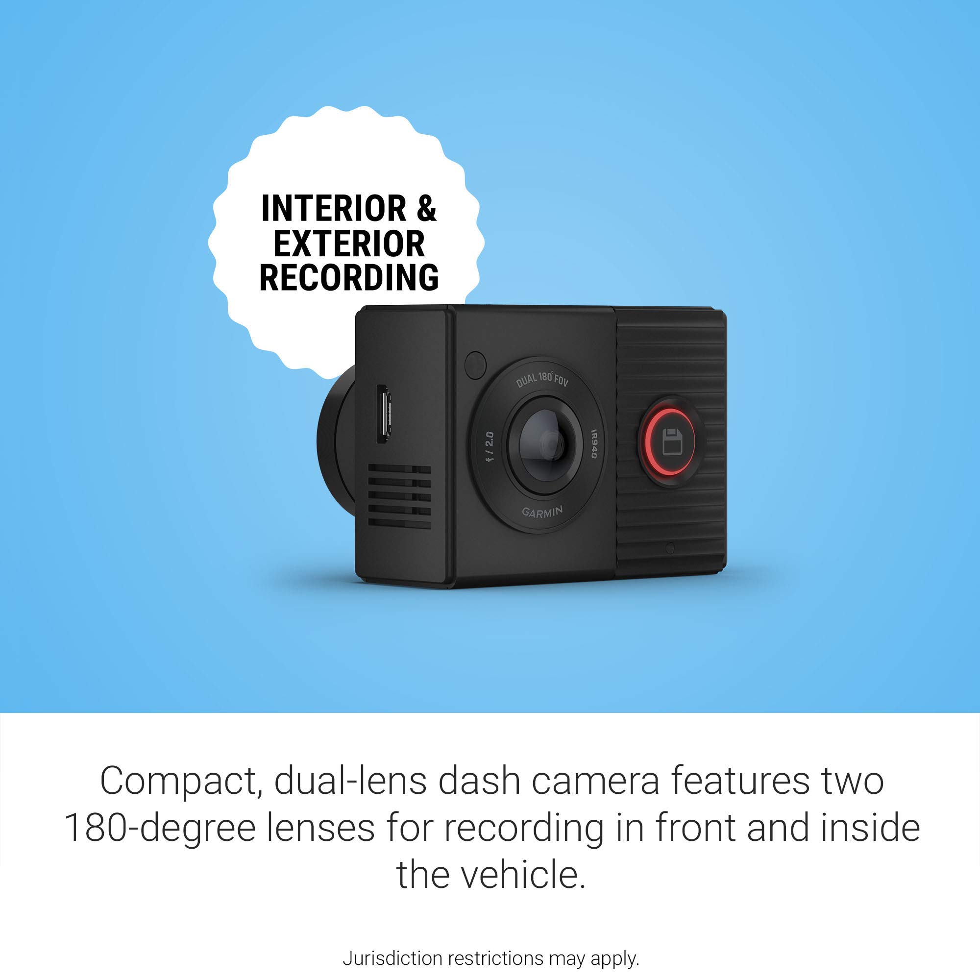 Foto 3 pulgar | Cámara Dash Cam Garmin Tandem De Doble Lente Con Dos Lentes De 180 Grados - Venta Internacional.