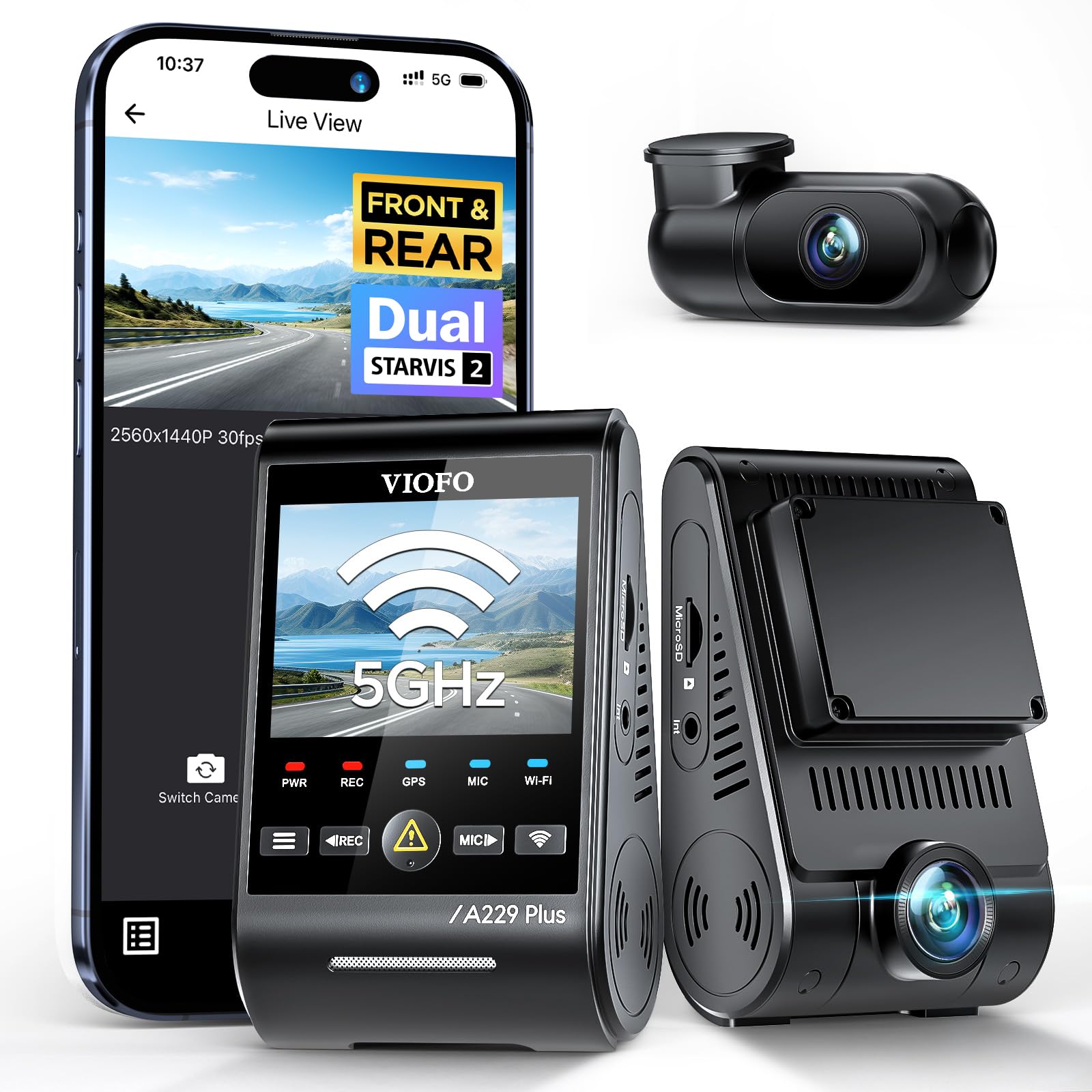 Dash Cam Viofo A229 Plus Con Doble Sensor Starvis, 2 Sensores 1440p+1440p - Venta Internacional.