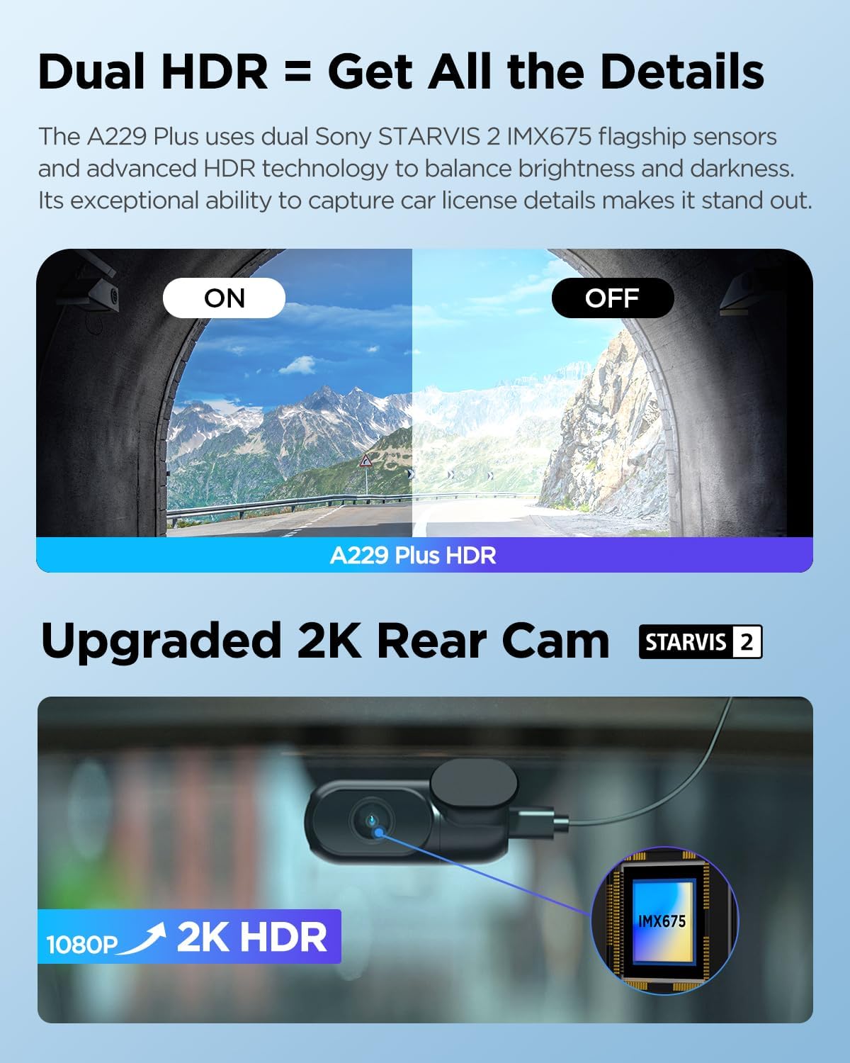 Foto 4 | Dash Cam Viofo A229 Plus Con Doble Sensor Starvis, 2 Sensores 1440p+1440p - Venta Internacional.