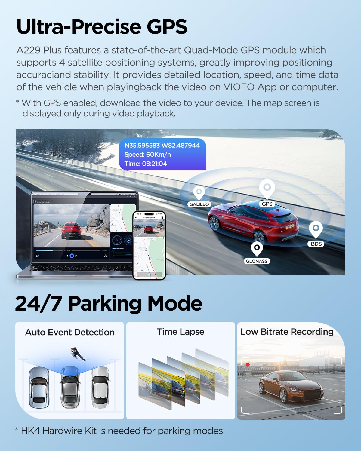 Foto 6 | Dash Cam Viofo A229 Plus Con Doble Sensor Starvis, 2 Sensores 1440p+1440p - Venta Internacional.