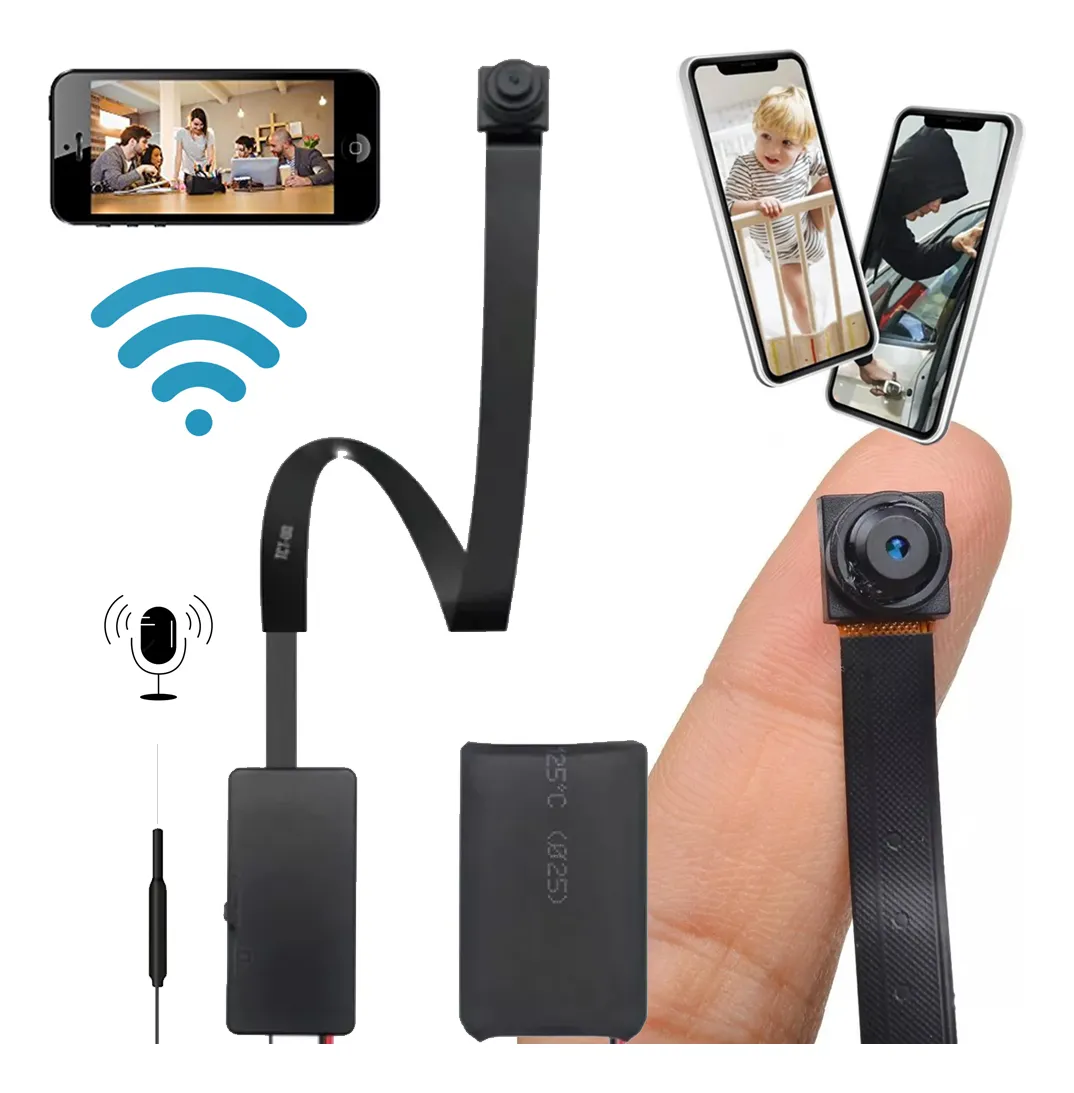Mini Cámara Espía Full HD Wifi, Detección De Movimiento, Control Remoto Por App, Ranura Para MicroSD