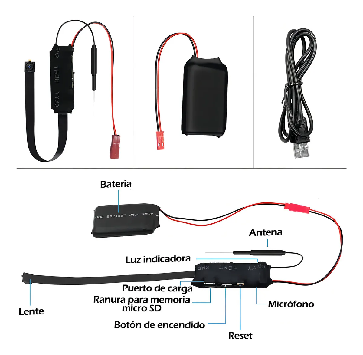 Foto 5 pulgar | Mini Cámara Espía Full HD Wifi, Detección De Movimiento, Control Remoto Por App, Ranura Para MicroSD