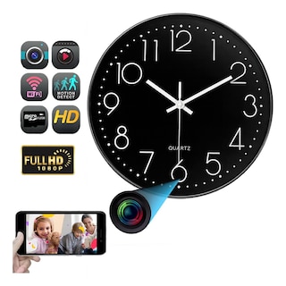 Foto 1 | Reloj De Pared Con Cámara Espía Full Hd 1080p Wifi Grabación Remota Compatible Con Microsd 512gb Y Control Desde App