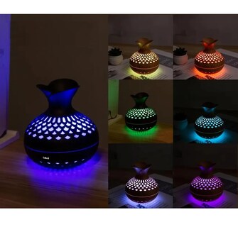 Foto 3 | Humidificador Aceites Difusor Aromaterapia Lámpara Colorida Oscuro