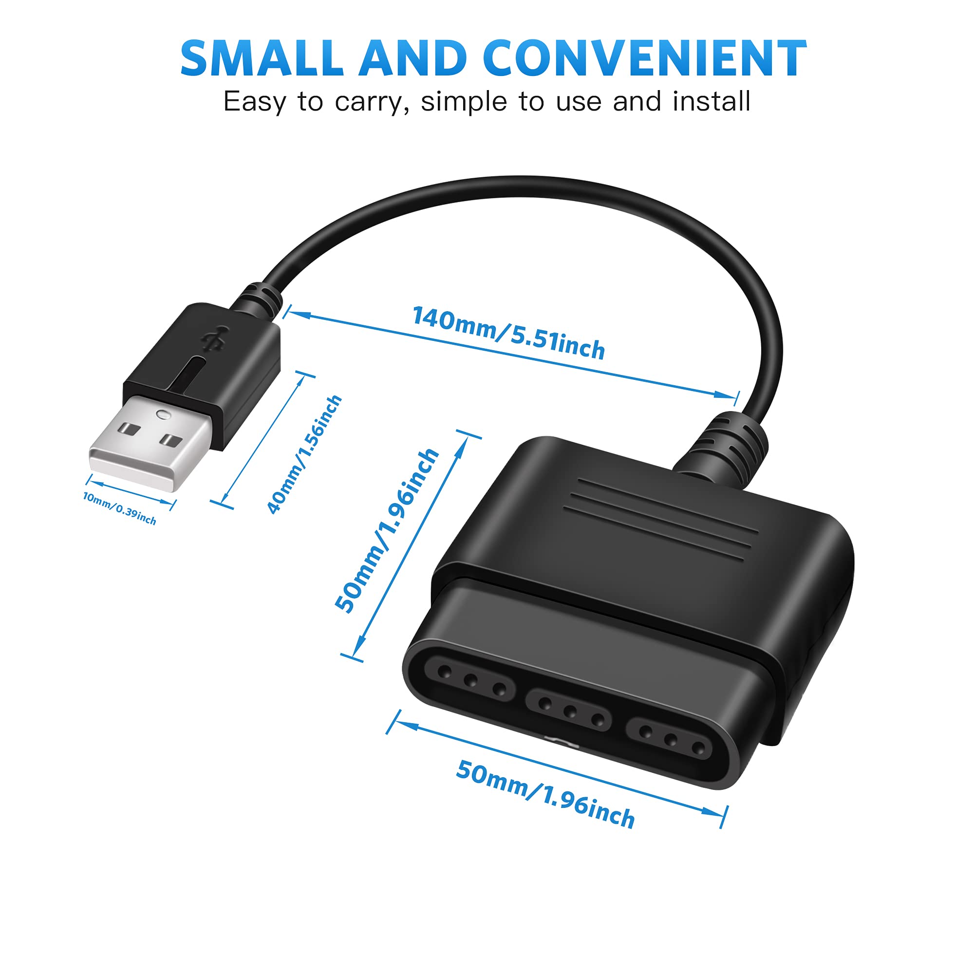 Foto 6 pulgar | Cable Conversor Y Adaptador De Controlador Ps2 A Usb Para Ps3/pc - Venta Internacional.