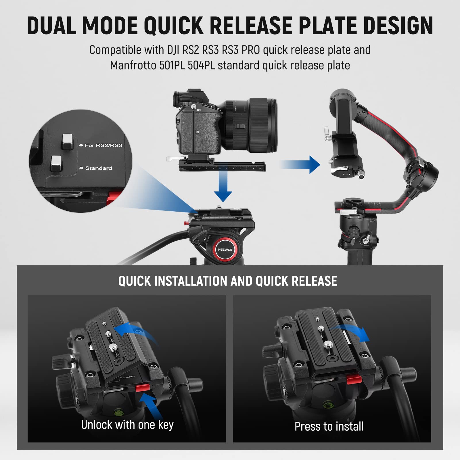 Foto 4 | Trípode Neewer Negro para Cámara Digital-Venta Internacional