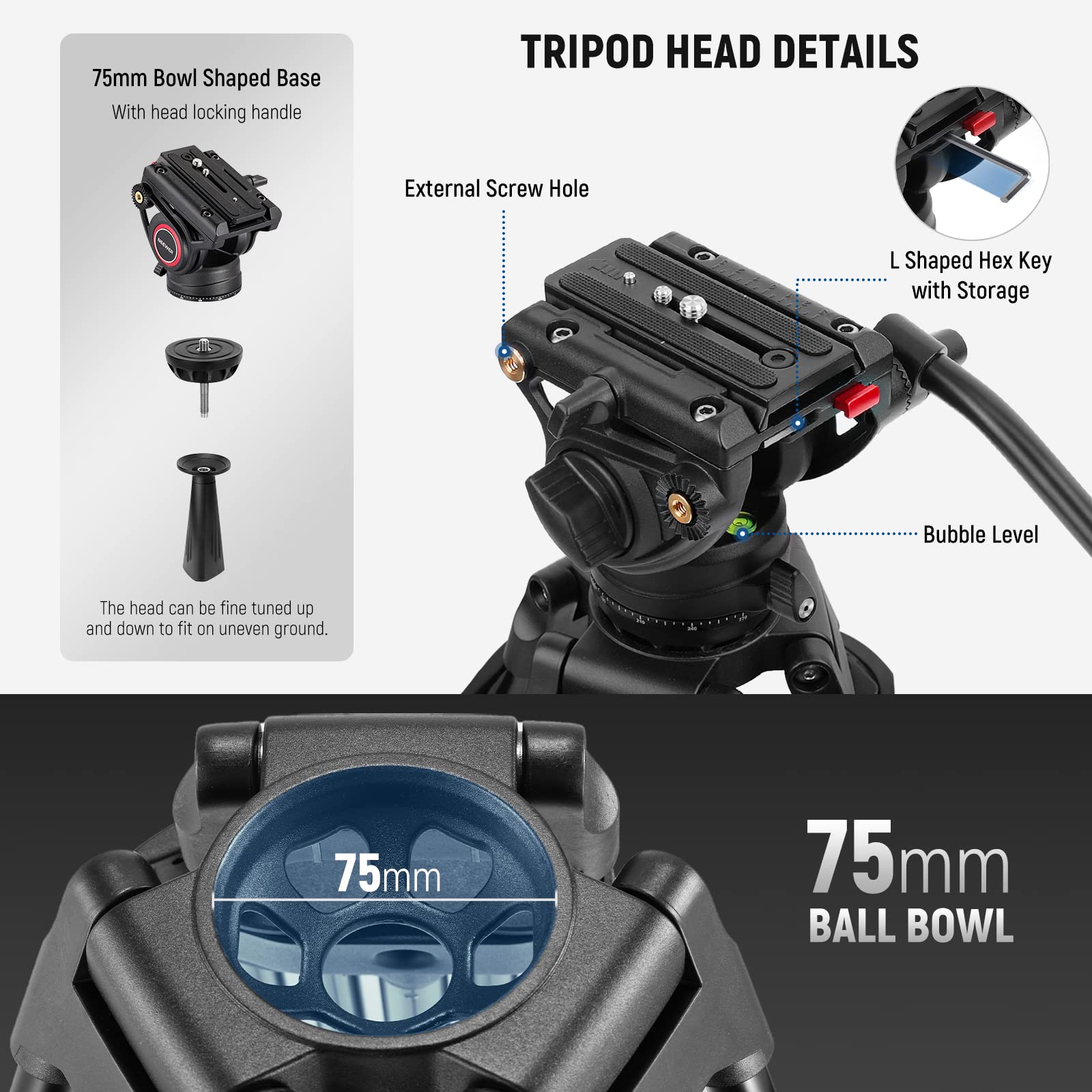 Foto 7 pulgar | Trípode Neewer Negro para Cámara Digital-Venta Internacional