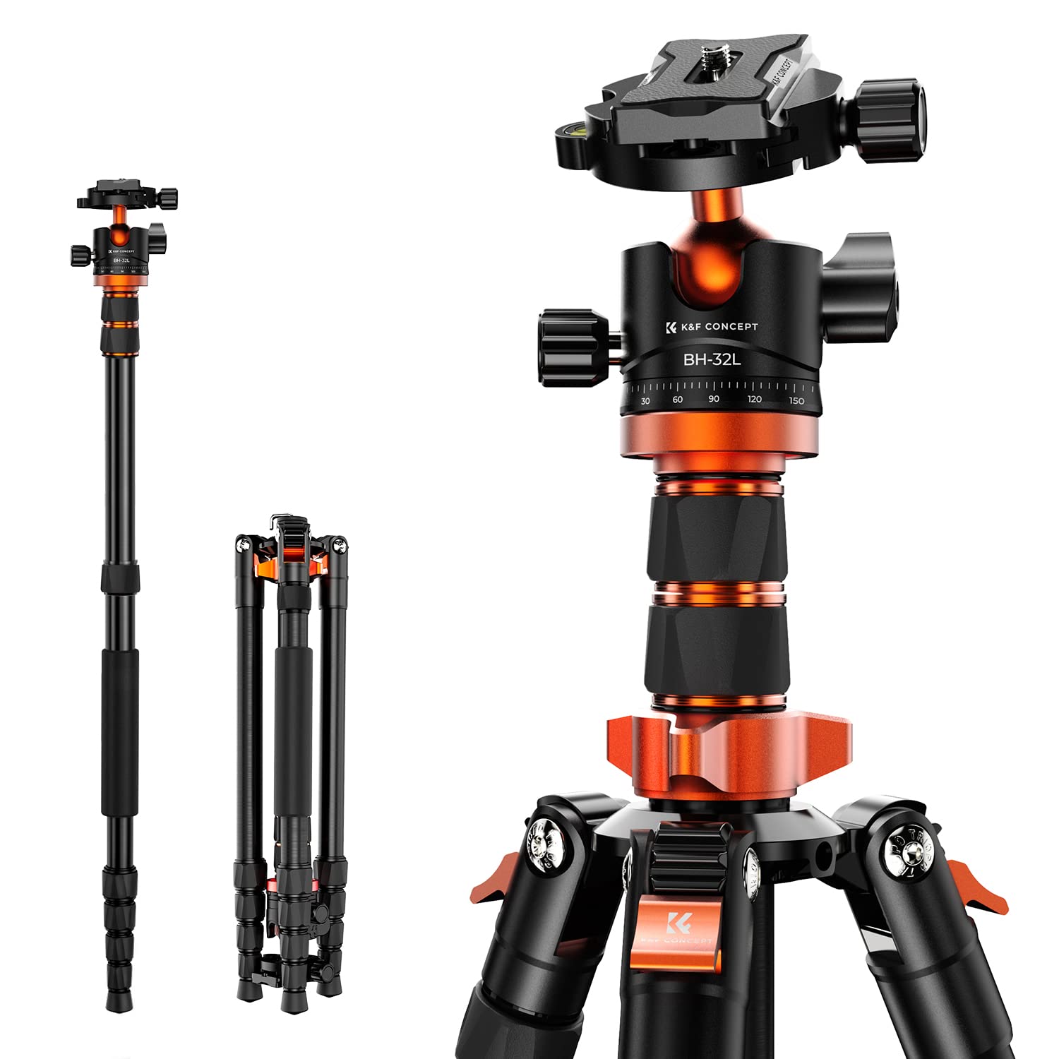 Foto 2 pulgar | Trípode para Cámara K&F Concept de 198 cm con Capacidad de Carga de 12 kg - Venta Internacional