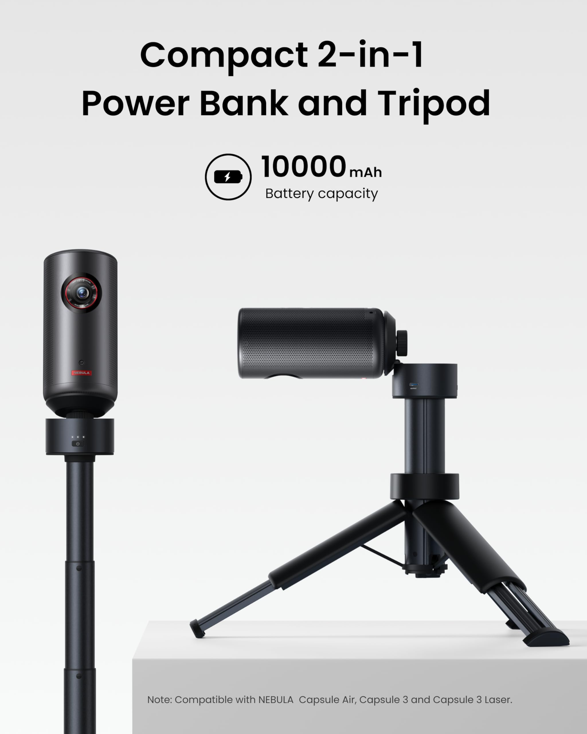 Foto 3 pulgar | Trípode Power Bank Nebula Capsule Con Batería De 2 Horas De Duración - Venta Internacional.