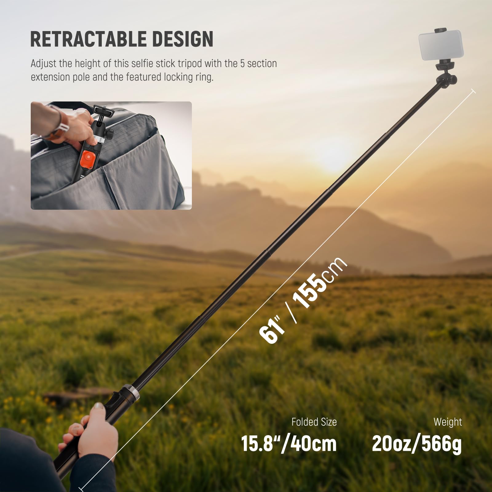 Foto 7 pulgar | Trípode Neewer TS05 para Teléfono Móvil y Cámara con Mando a Distancia de 160 cm - Venta Internacional