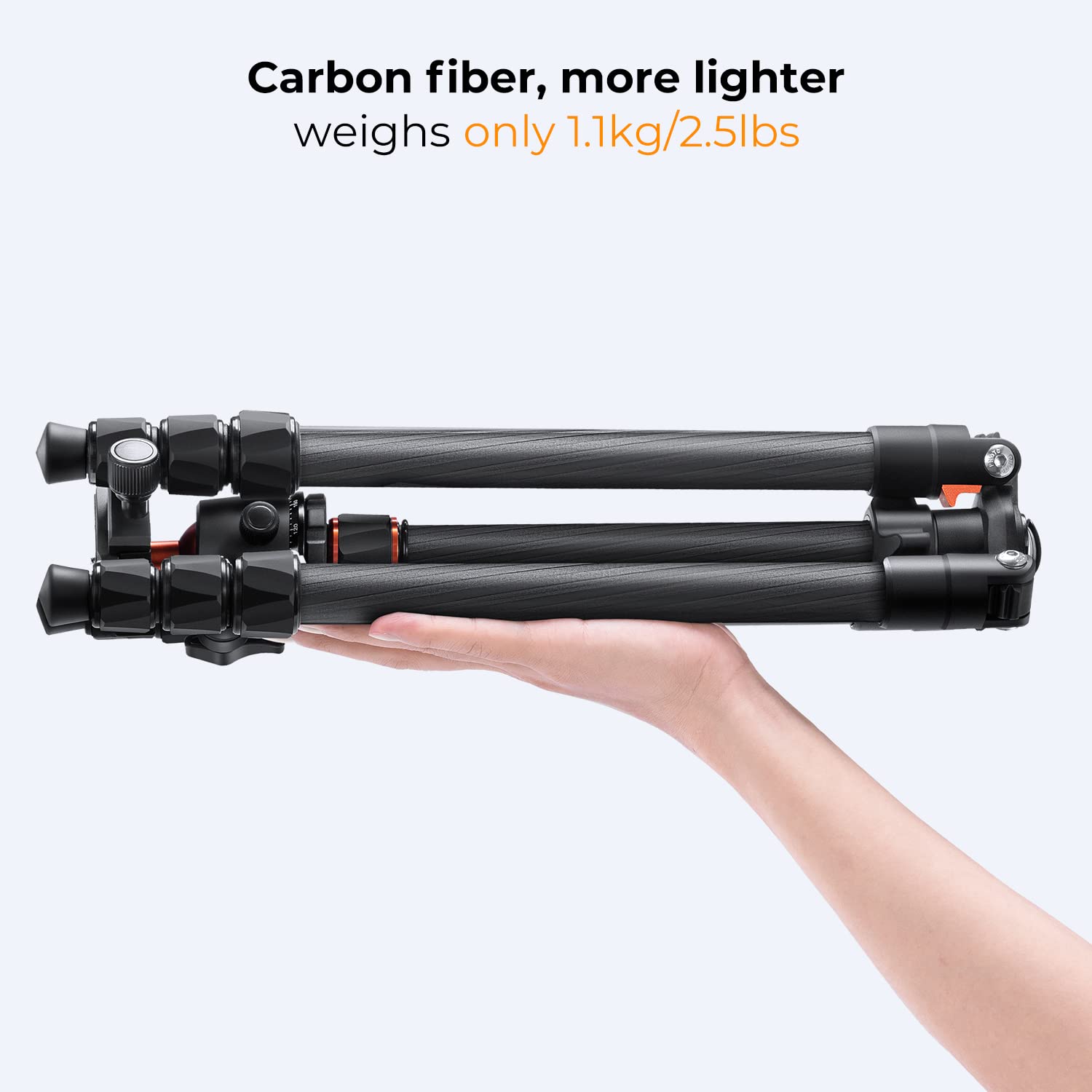 Foto 4 pulgar | Trípode para Cámara K&f Concept Fibra de Carbono 163 cm con Cabezal Esférico - Venta Internacional