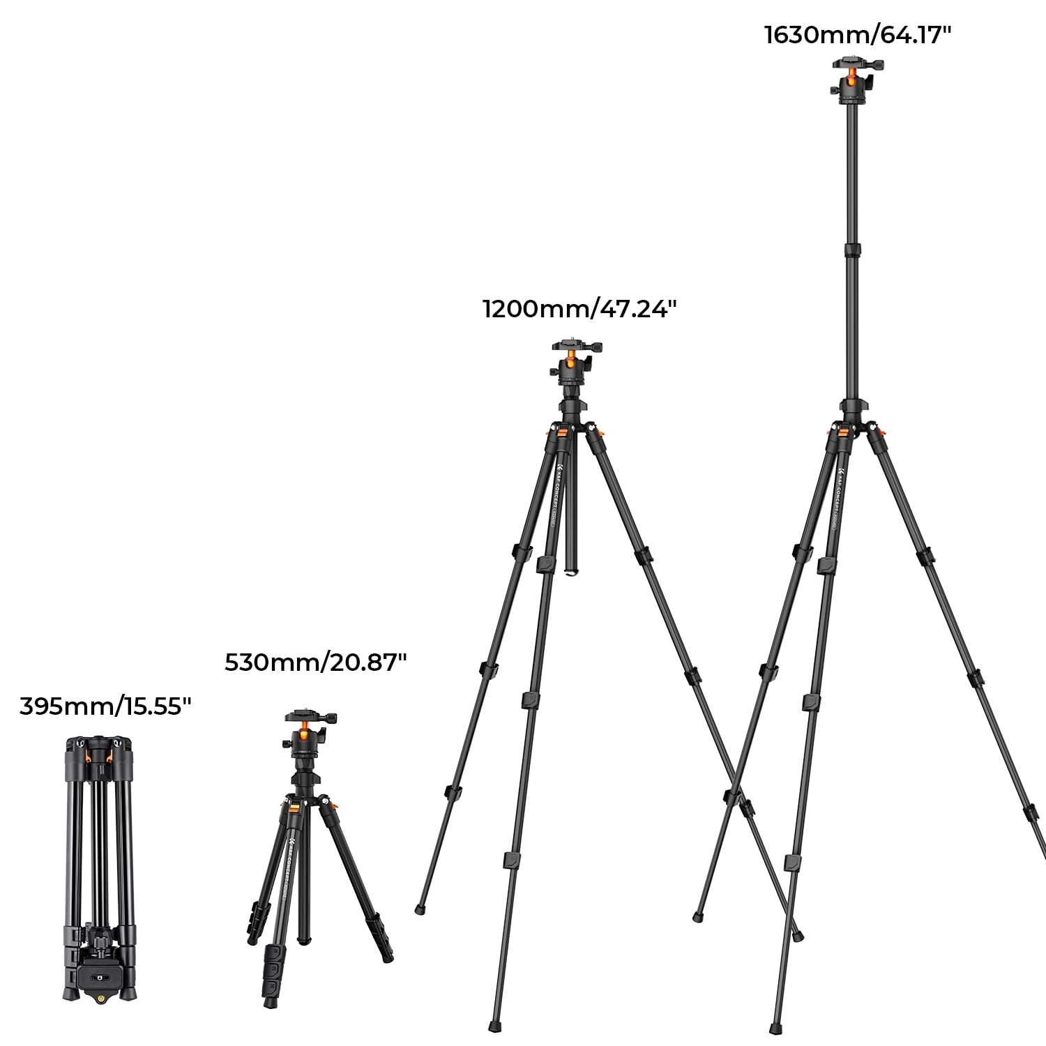 Foto 8 pulgar | Trípode Para Cámara K&f Concept De 195 Cm Con Cabezal Esférico, Carga De 8 Kg - Venta Internacional.
