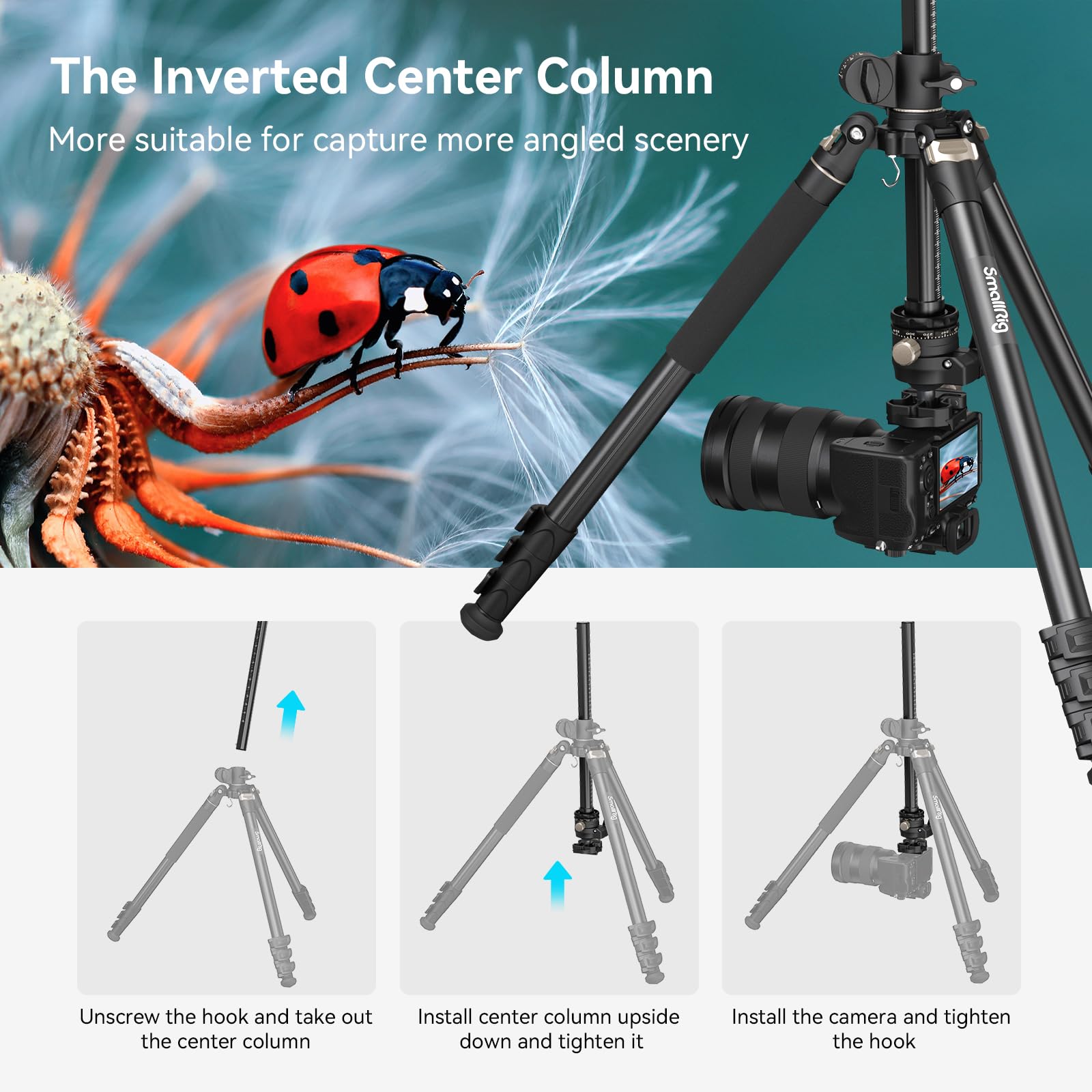 Foto 7 | Trípode para Cámara SmallRig CT200 73 con Rotación de 360° - Venta Internacional