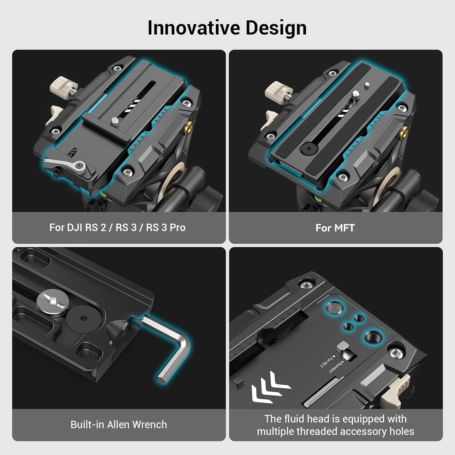 Foto 7 | Trípode De Vídeo Smallrig Ad-01 De 73 Cm Con Cabezal Fluido Para Réflex - Venta Internacional.