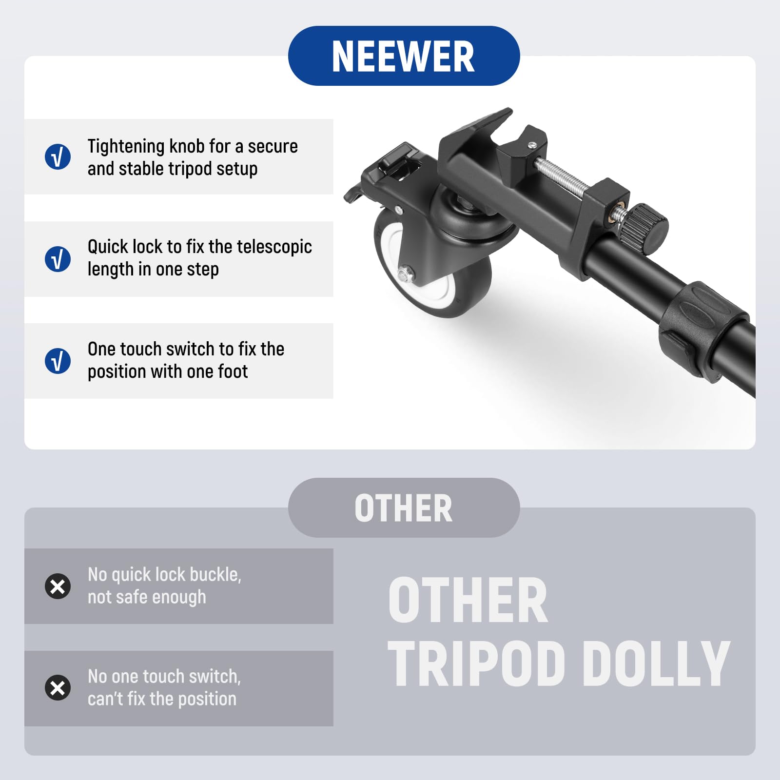 Foto 4 pulgar | Trípode Dolly Neewer Para Fotografía, Resistente, Capacidad De 22,68 Kg - Venta Internacional.