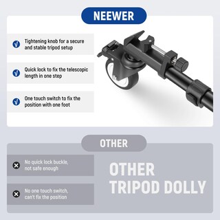 Foto 3 | Trípode Dolly Neewer Para Fotografía, Resistente, Capacidad De 22,68 Kg - Venta Internacional.