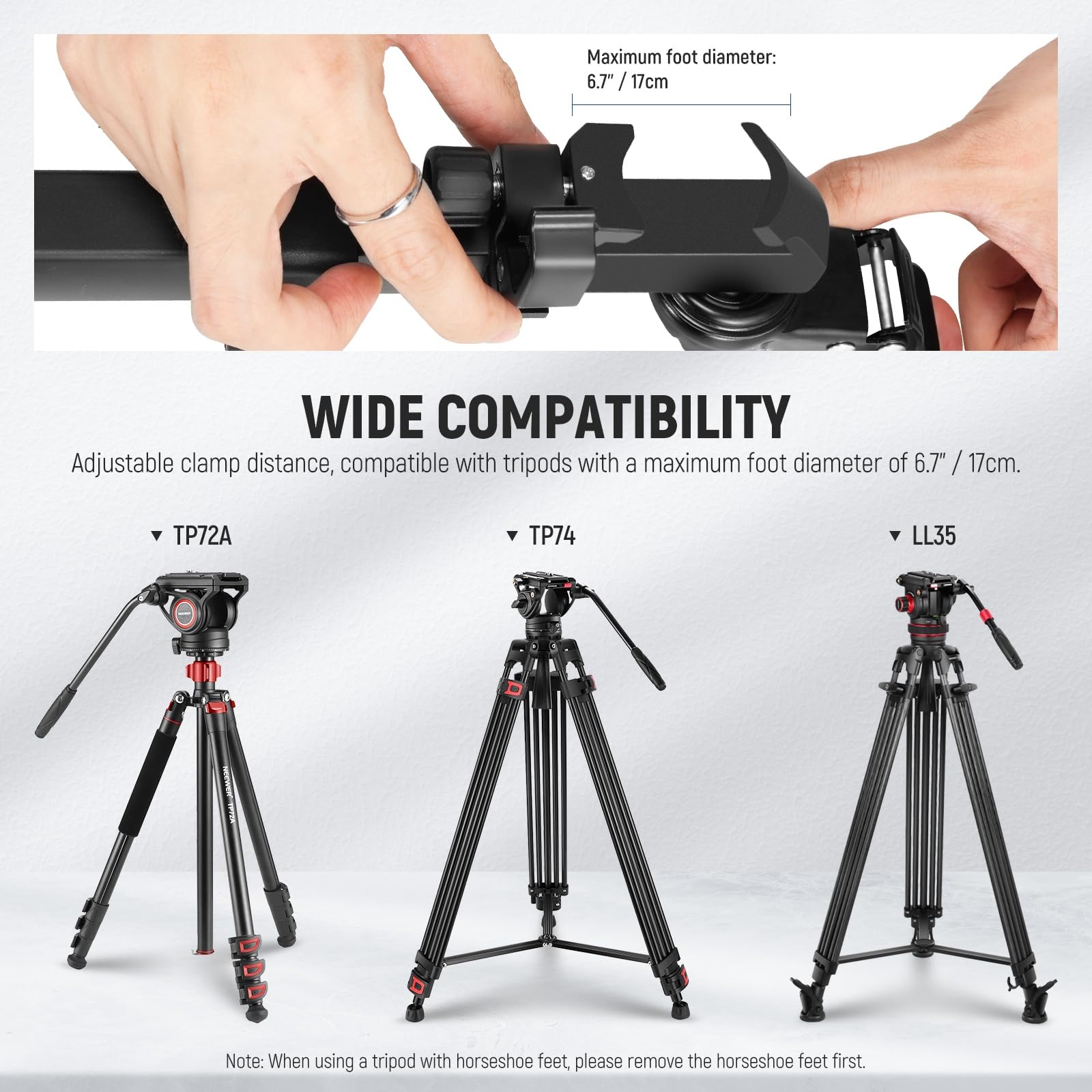 Foto 6 | Trípode Fotográfico Dolly Neewer Ts009 Con Ruedas De Goma De 15 Kg - Venta Internacional.