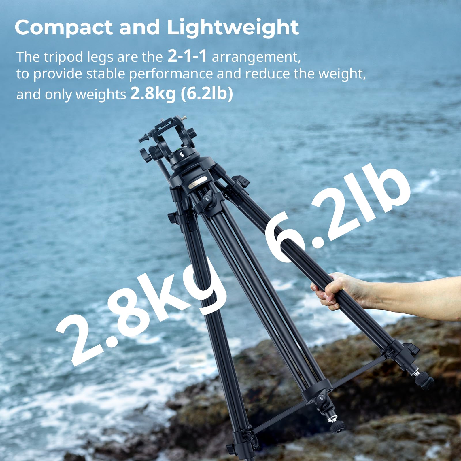 Foto 3 pulgar | Trípode De Vídeo Smallrig Ad-50 Lite Con Cabezal Fluido De 360°, Carga De 5 Kg - Venta Internacional.