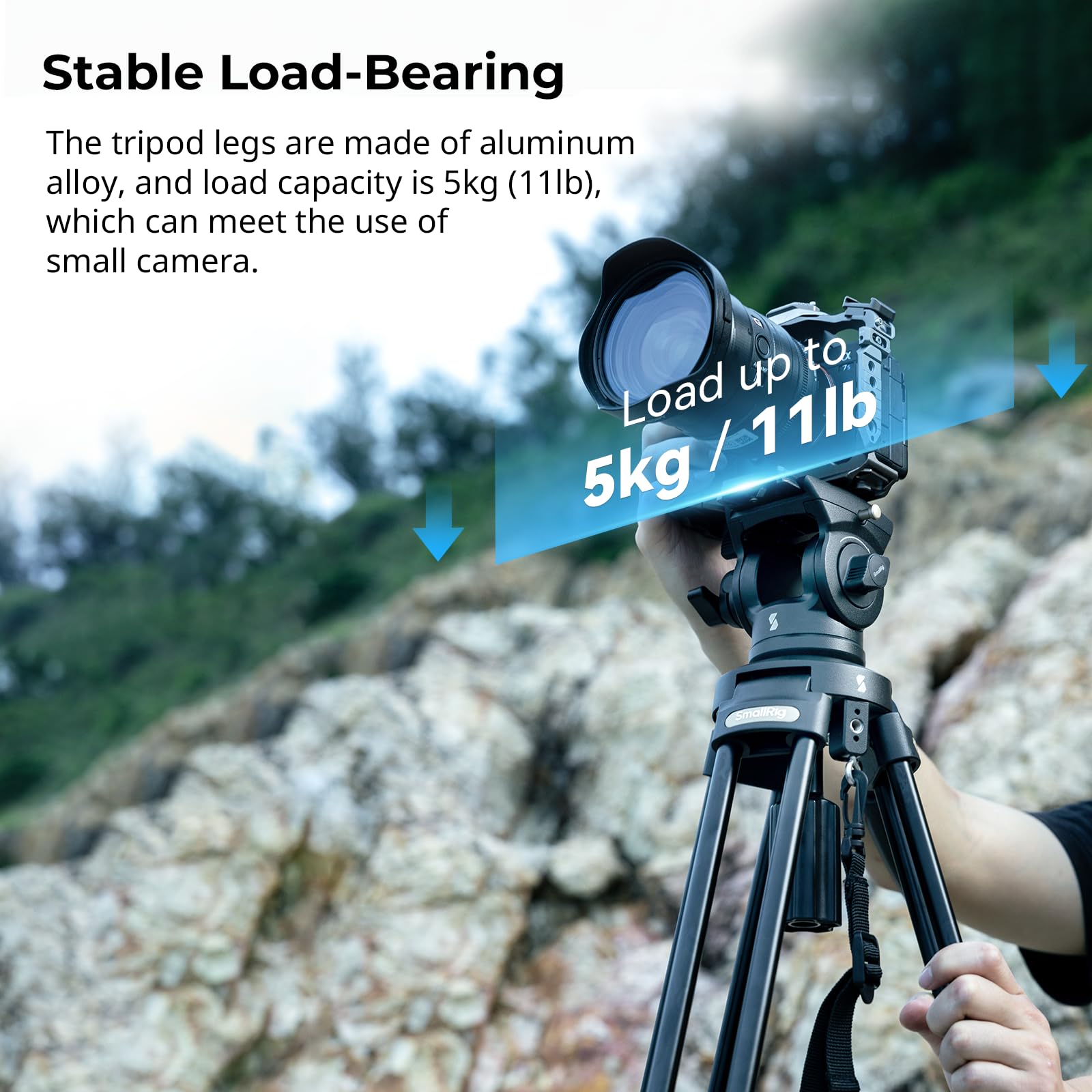 Foto 3 | Trípode De Vídeo Smallrig Ad-50 Lite Con Cabezal Fluido De 360°, Carga De 5 Kg - Venta Internacional.