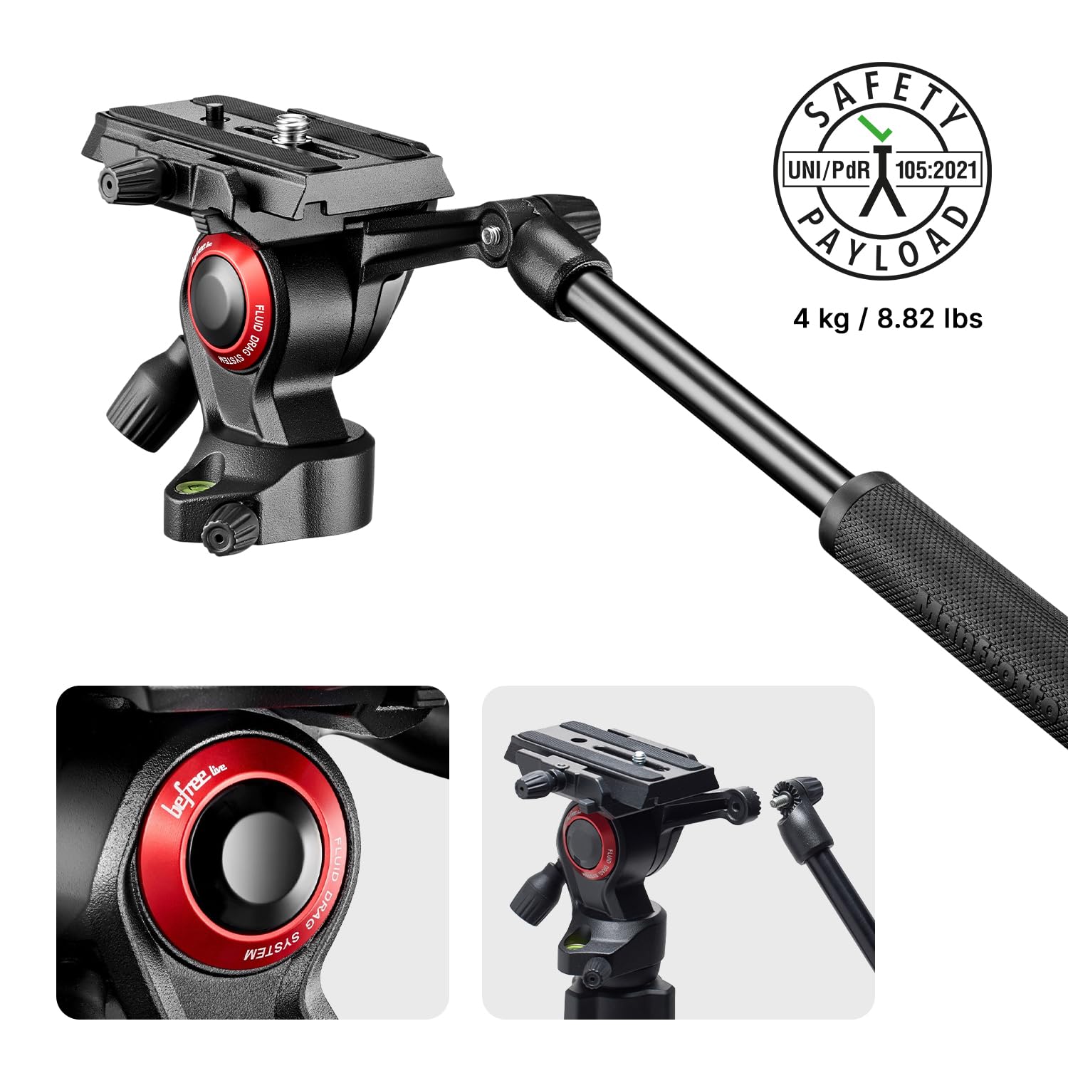 Foto 5 pulgar | Trípode Manfrotto Befree Travel Professional Video Negro - Venta Internacional.