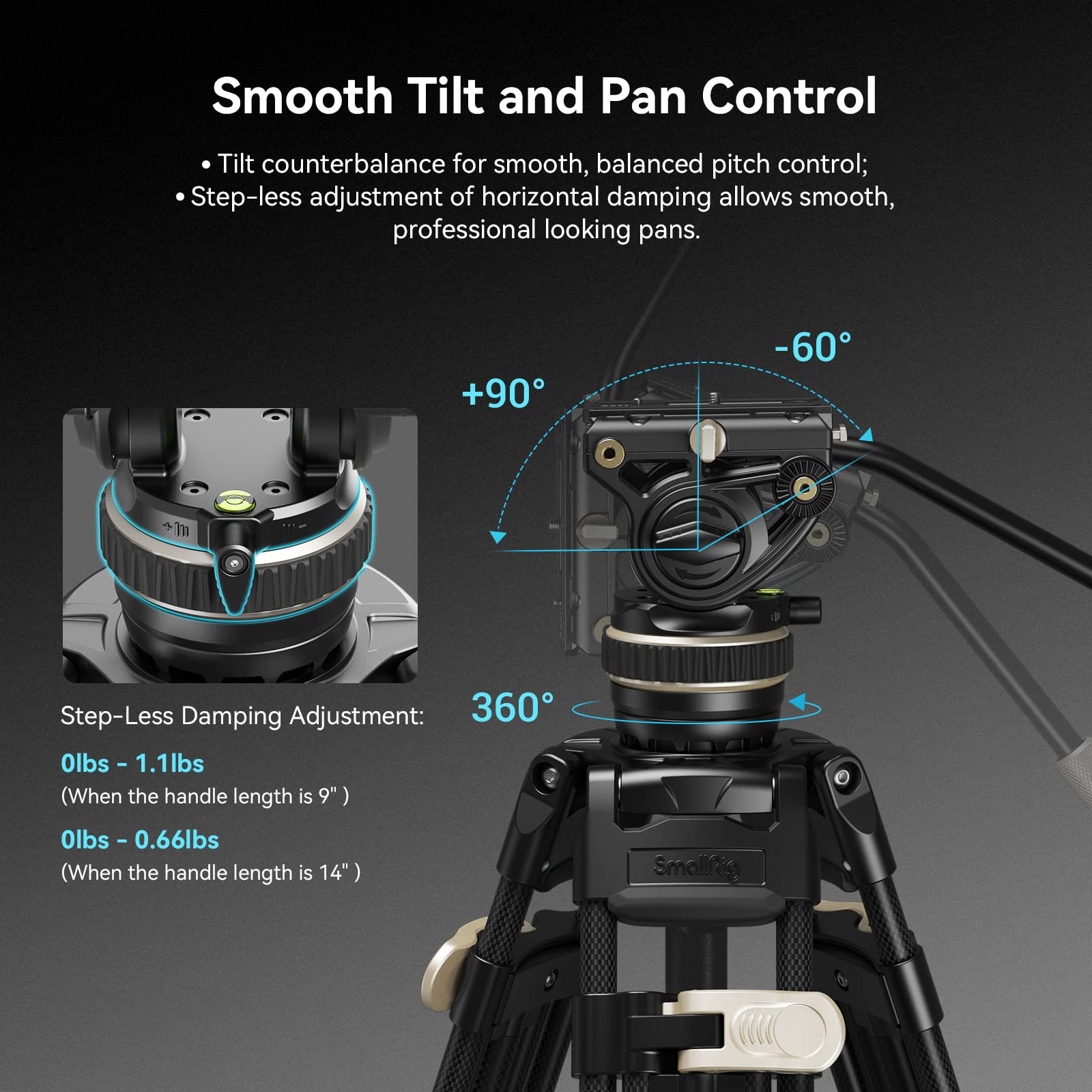 Foto 4 | Trípode Smallrig Ad-100 Freeblazer De Fibra De Carbono De Alta Resistencia - Venta Internacional.