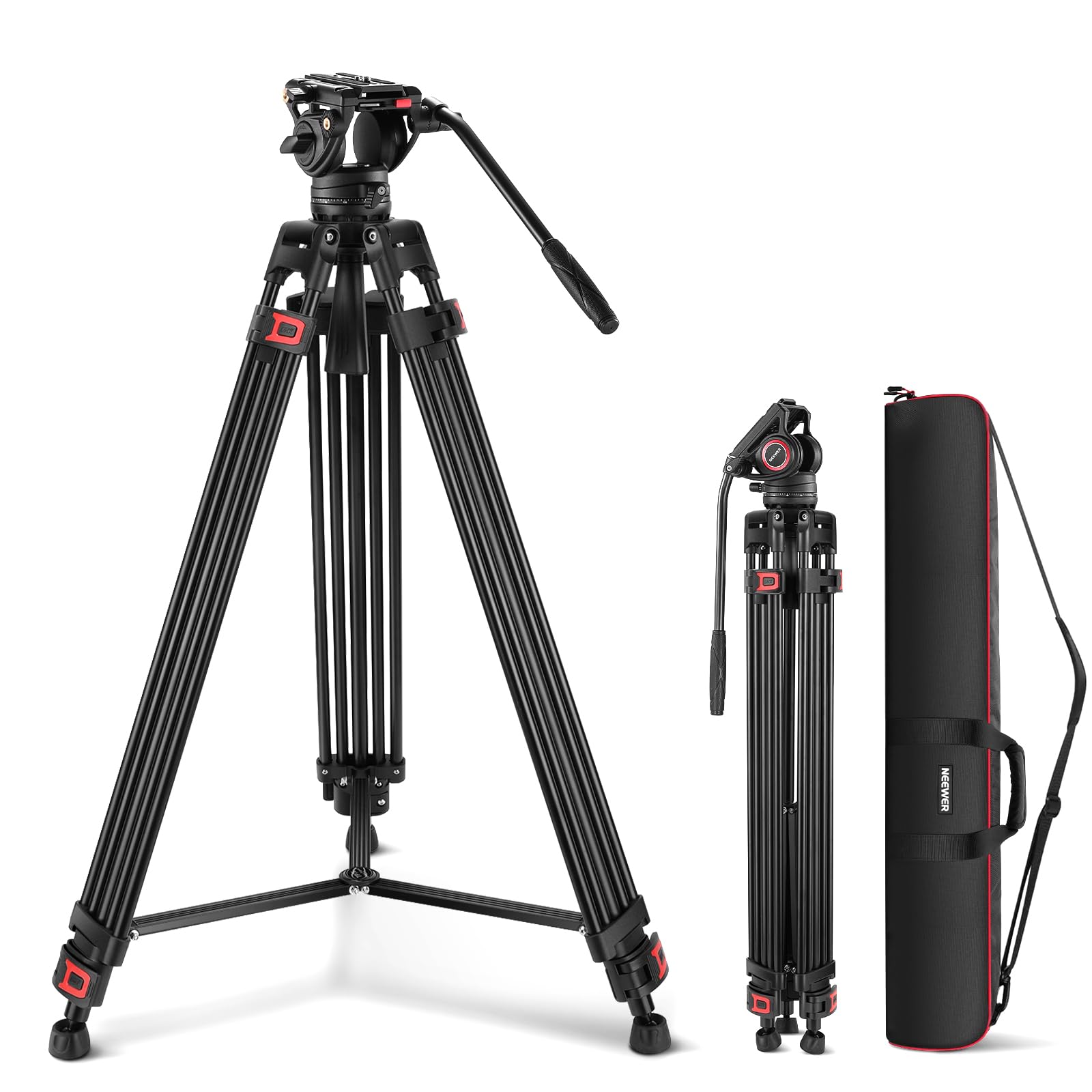 Trípode Neewer Tp74 Pro Video Con Cabezal Fluido Para Réflex Digital De 8 Kg - Venta Internacional.