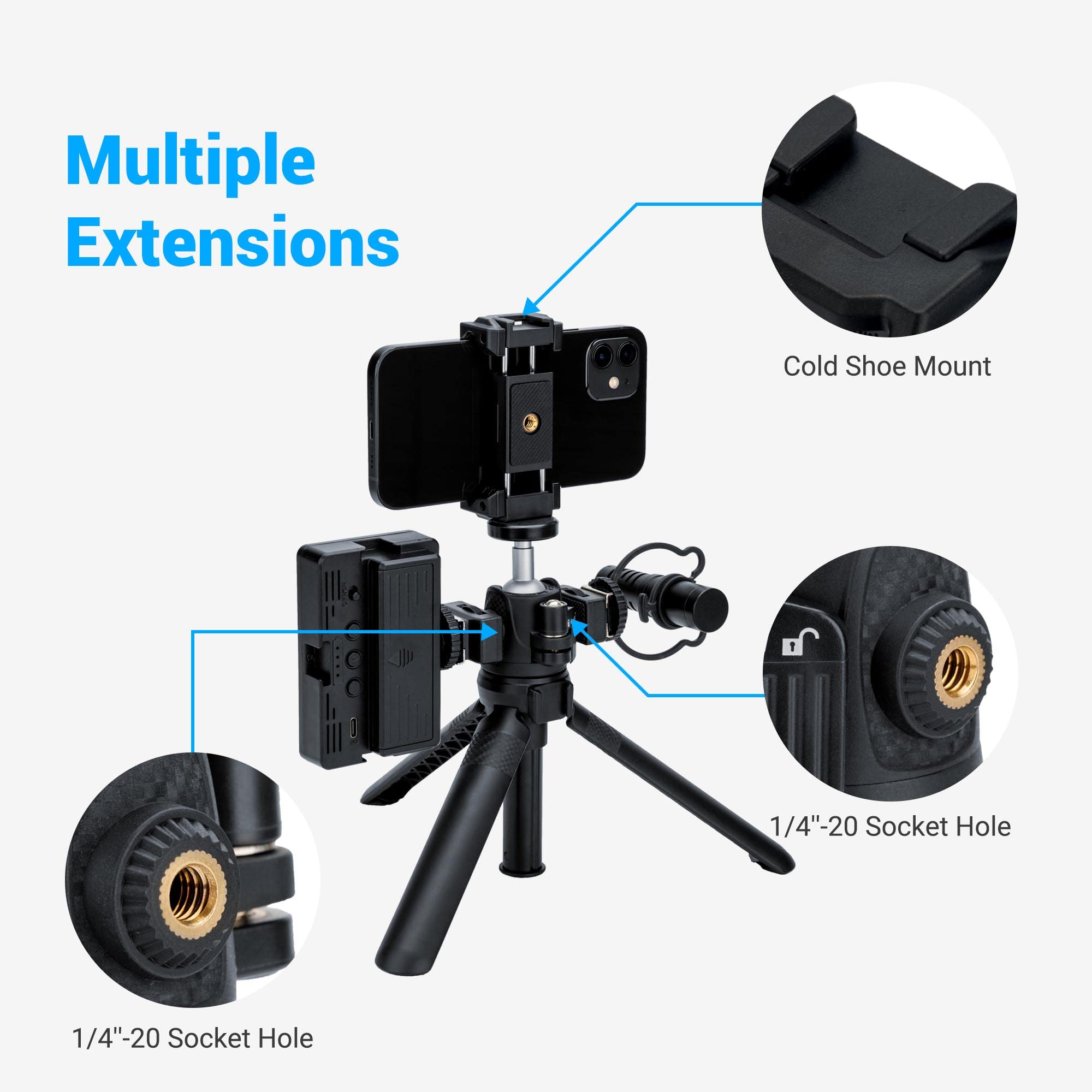 Foto 6 pulgar | Trípode Y Palo Para Selfies Jjc Extensibles Para Sony Zv-1 Ii Zv1 - Venta Internacional.