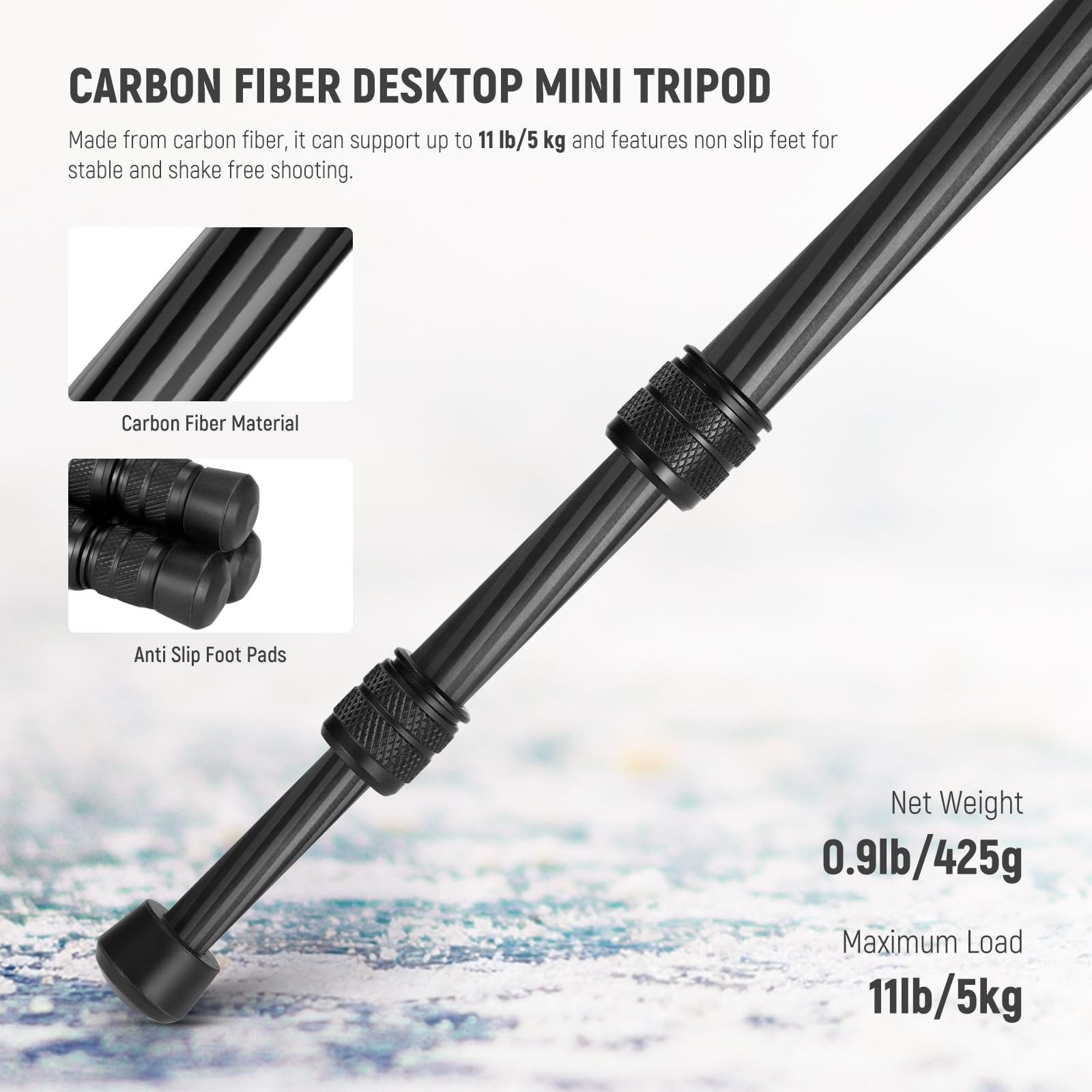 Foto 8 pulgar | Trípode Neewer Tp09 Mini De Fibra De Carbono Para Iphone Con Mando A Distancia - Venta Internacional.
