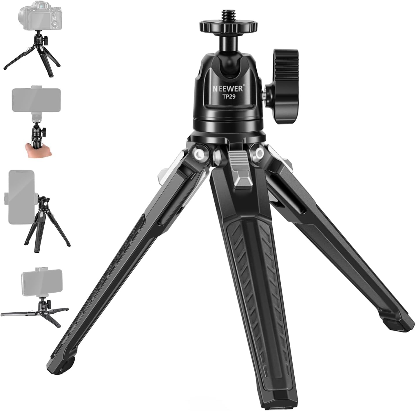 Foto 2 pulgar | Mesa Pequeña De Metal Tripod Neewer Tp29 Con Cabeza Esférica De 360°, 3 Kg - Venta Internacional.