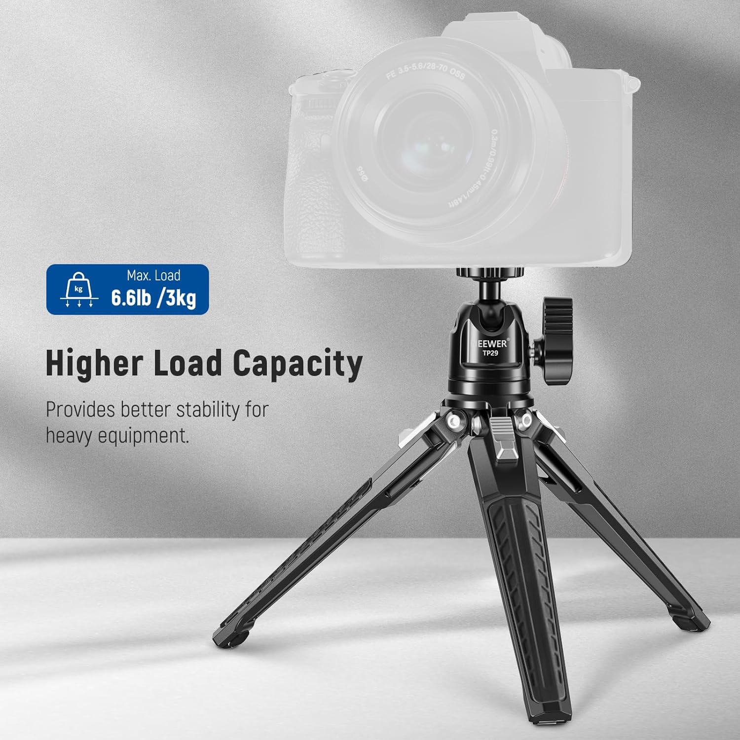 Foto 4 pulgar | Mesa Pequeña De Metal Tripod Neewer Tp29 Con Cabeza Esférica De 360°, 3 Kg - Venta Internacional.