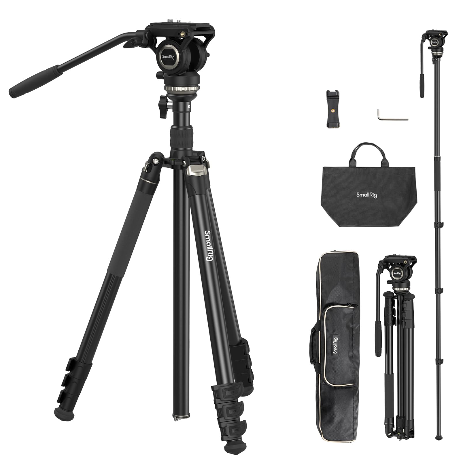 Trípode De Vídeo Smallrig Ct210 4475 Con Cabezal Fluido Para Cámara - Venta Internacional.
