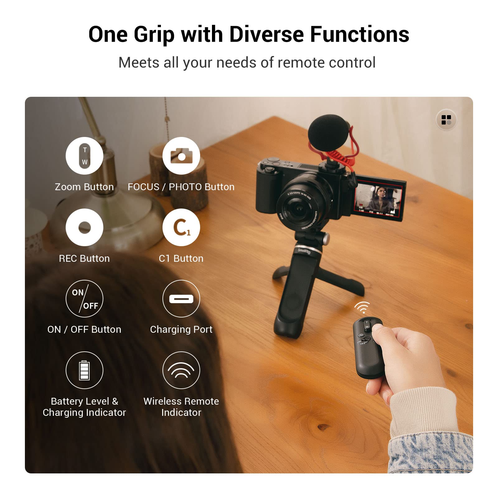 Foto 2 | Shooting Grip Smallrig Sr-rg1 Inalámbrico Para Cámara Sony/canon - Venta Internacional.