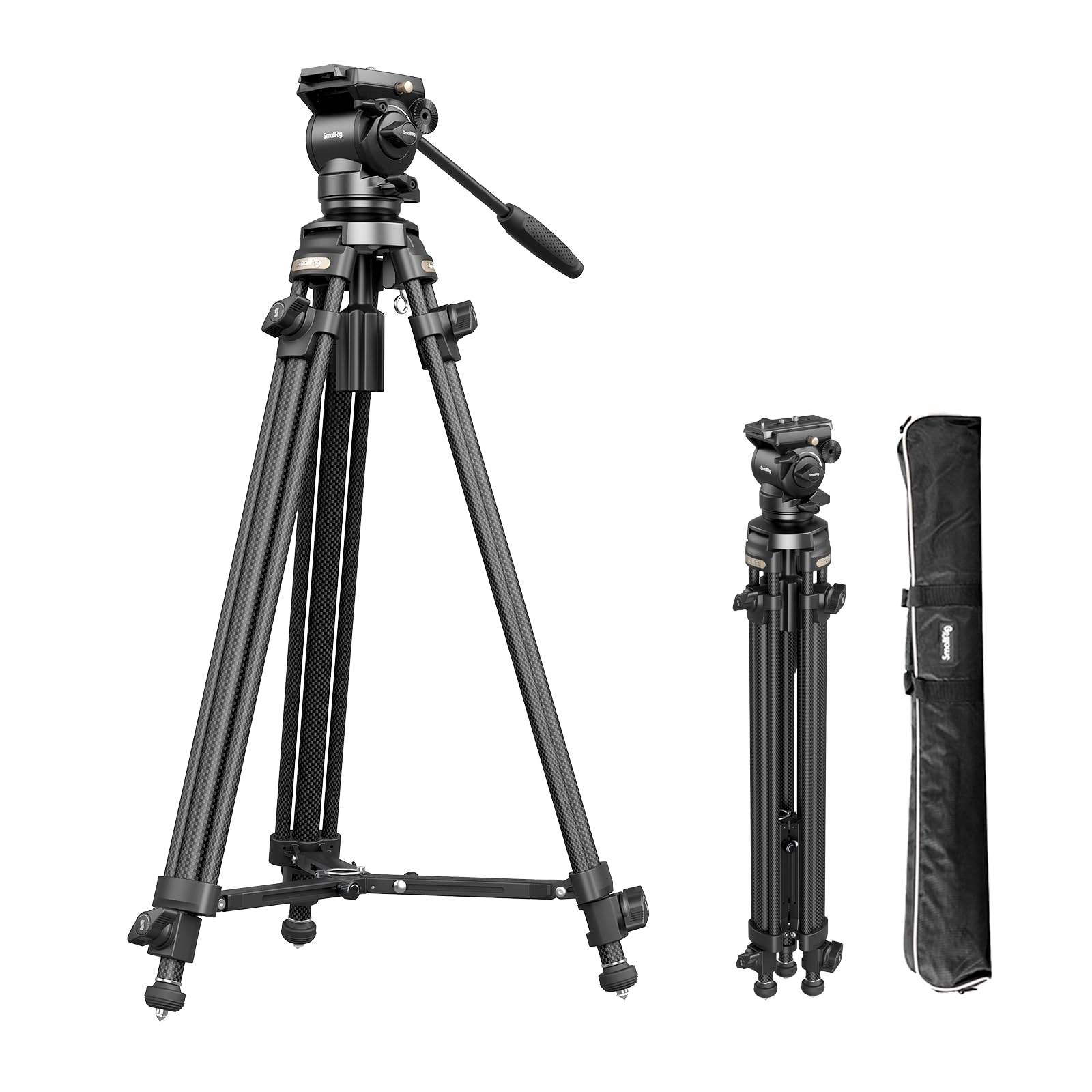 Foto 1 | Trípode De Vídeo Smallrig Ad-50 De Fibra De Carbono Con Cabezal Fluido, 6 Kg - Venta Internacional.