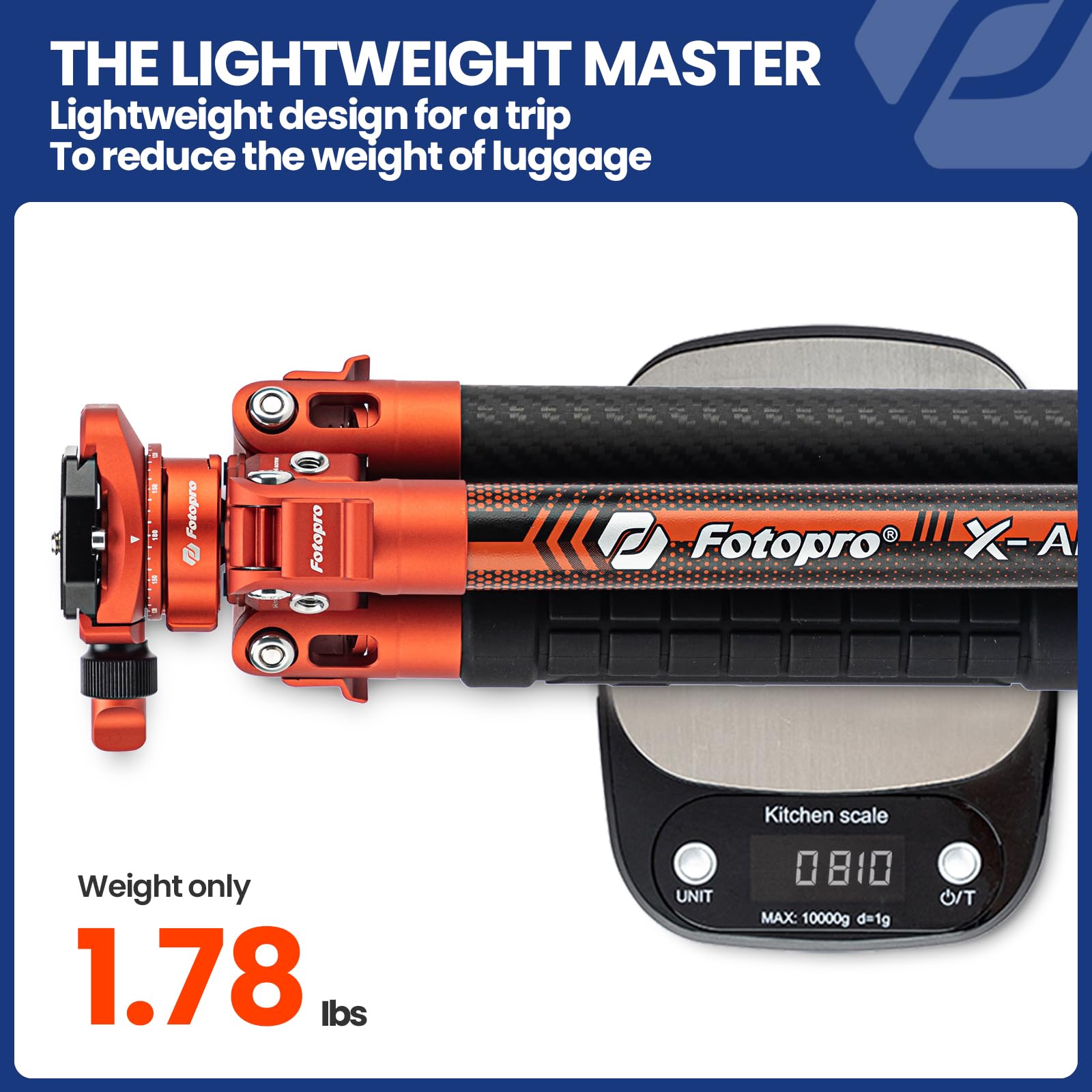 Foto 3 pulgar | Trípode Fotopro X-aircross 3 Lite De Fibra De Carbono De 0,81 Kg De Carga De 5 Kg - Venta Internacional.