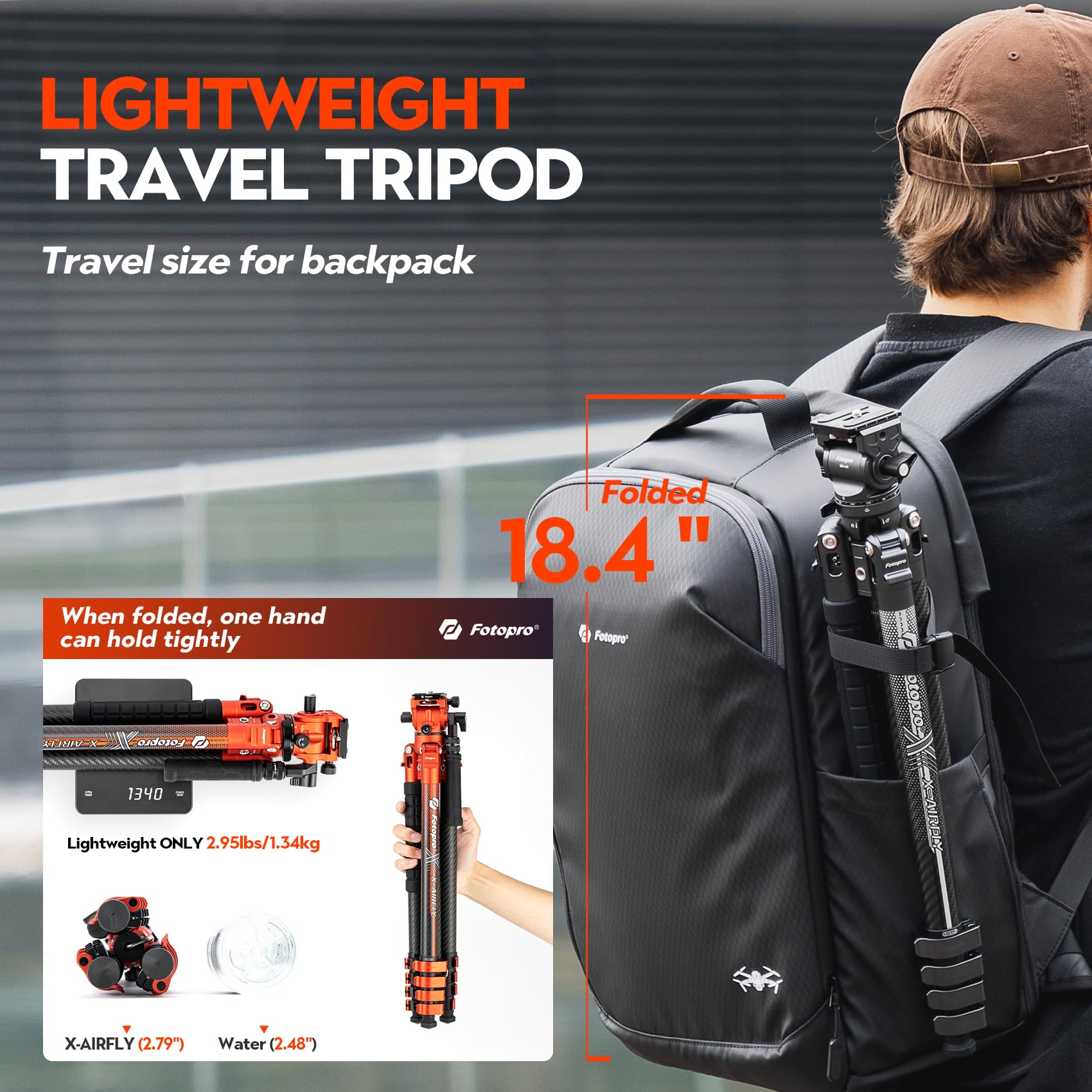 Foto 2 | Trípode Fotopro X-airfly Para Vídeo Ligero, De Viaje, 1,34 Kg - Venta Internacional.