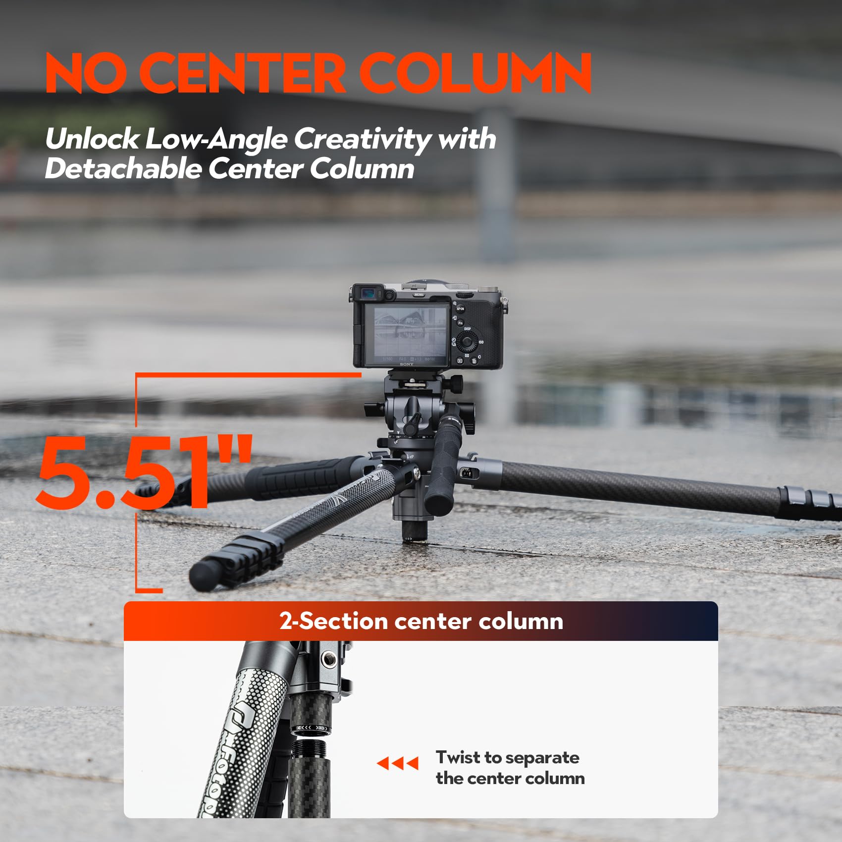 Foto 6 | Trípode Fotopro X-airfly Video De Fibra De Carbono De 165 Cm Con Cabezal Fluido - Venta Internacional.