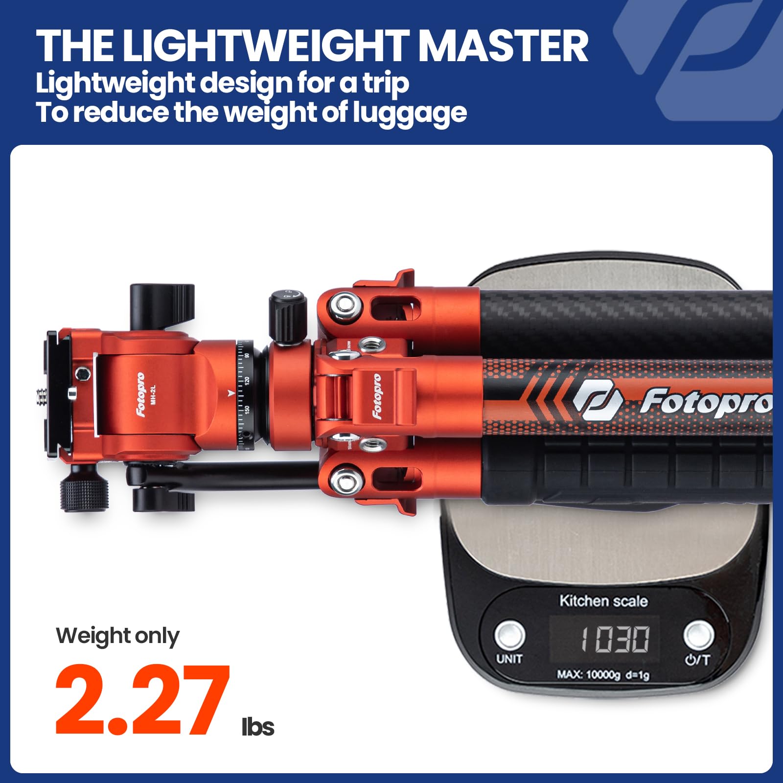 Foto 3 pulgar | Trípode Fotopro X-aircross 3 Lite Para Vídeo, Fibra De Carbono, 1,03 Kg - Venta Internacional.