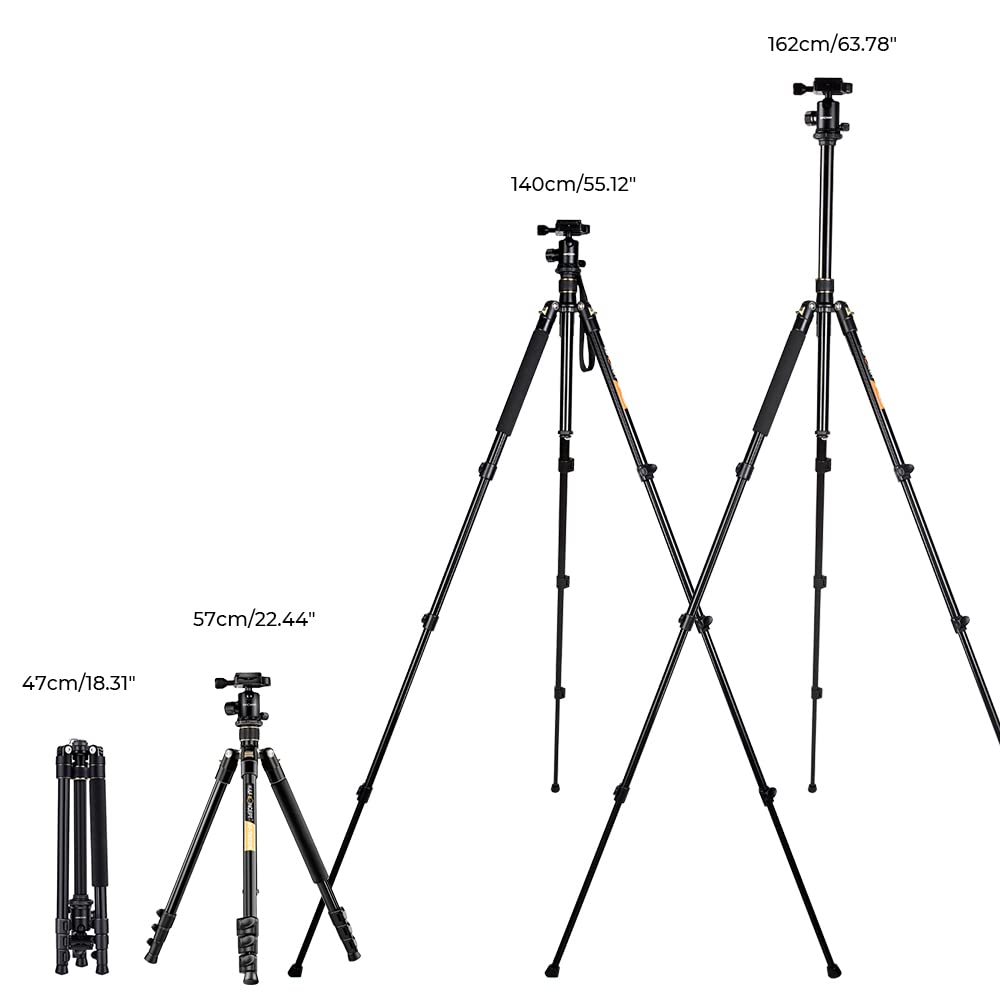 Foto 5 pulgar | Trípode K&f Concept B234a1+bh-28 (tm2324) 162 Cm Para Réflex Digital - Venta Internacional.