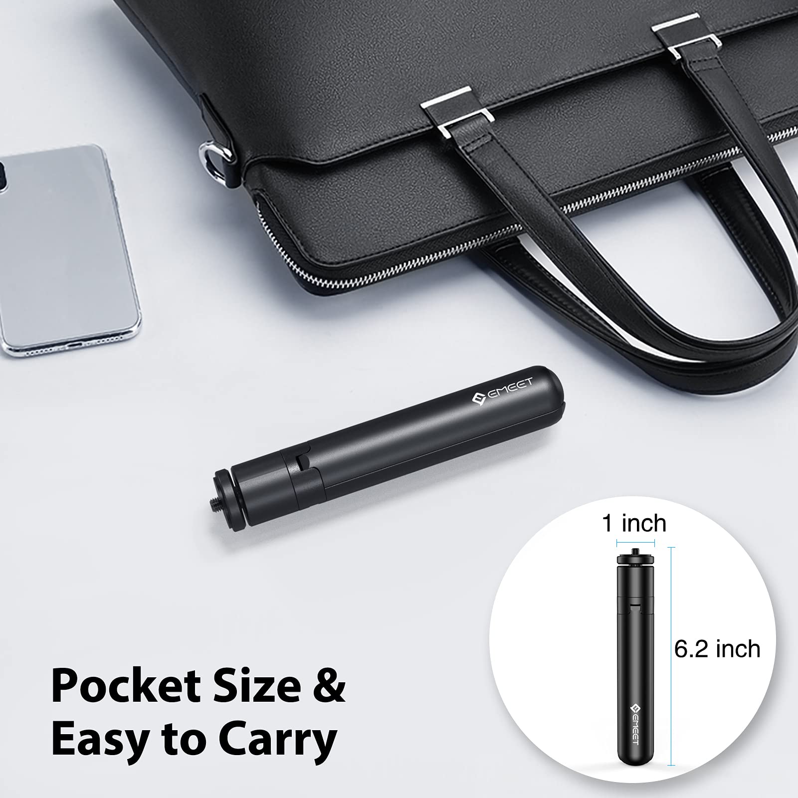 Foto 3 | Trípode Para Cámara Web Emeet Professional Mini Ajustable De 14,5 A 31 Cm - Venta Internacional.