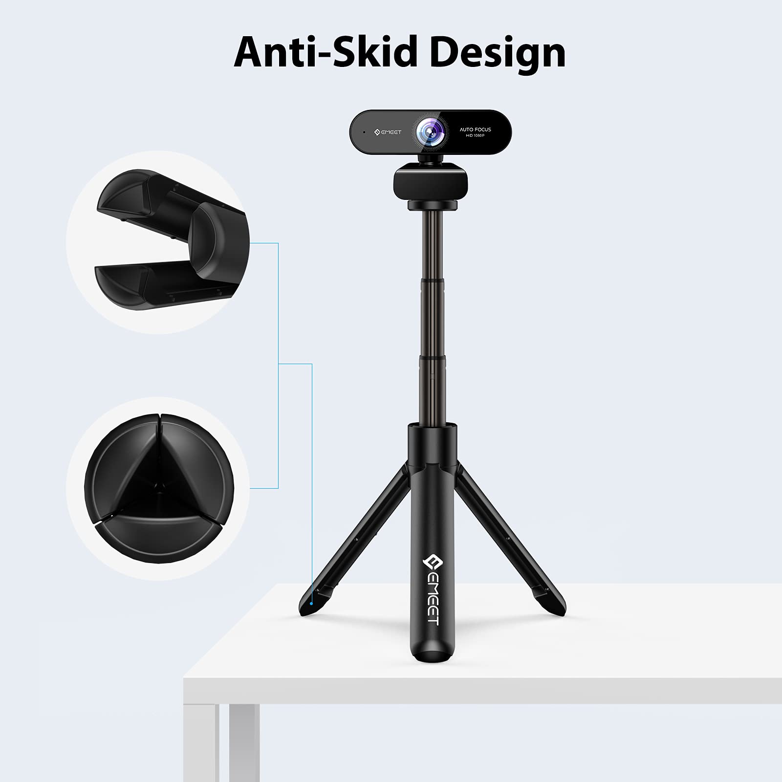 Foto 4 | Trípode Para Cámara Web Emeet Professional Mini Ajustable De 14,5 A 31 Cm - Venta Internacional.