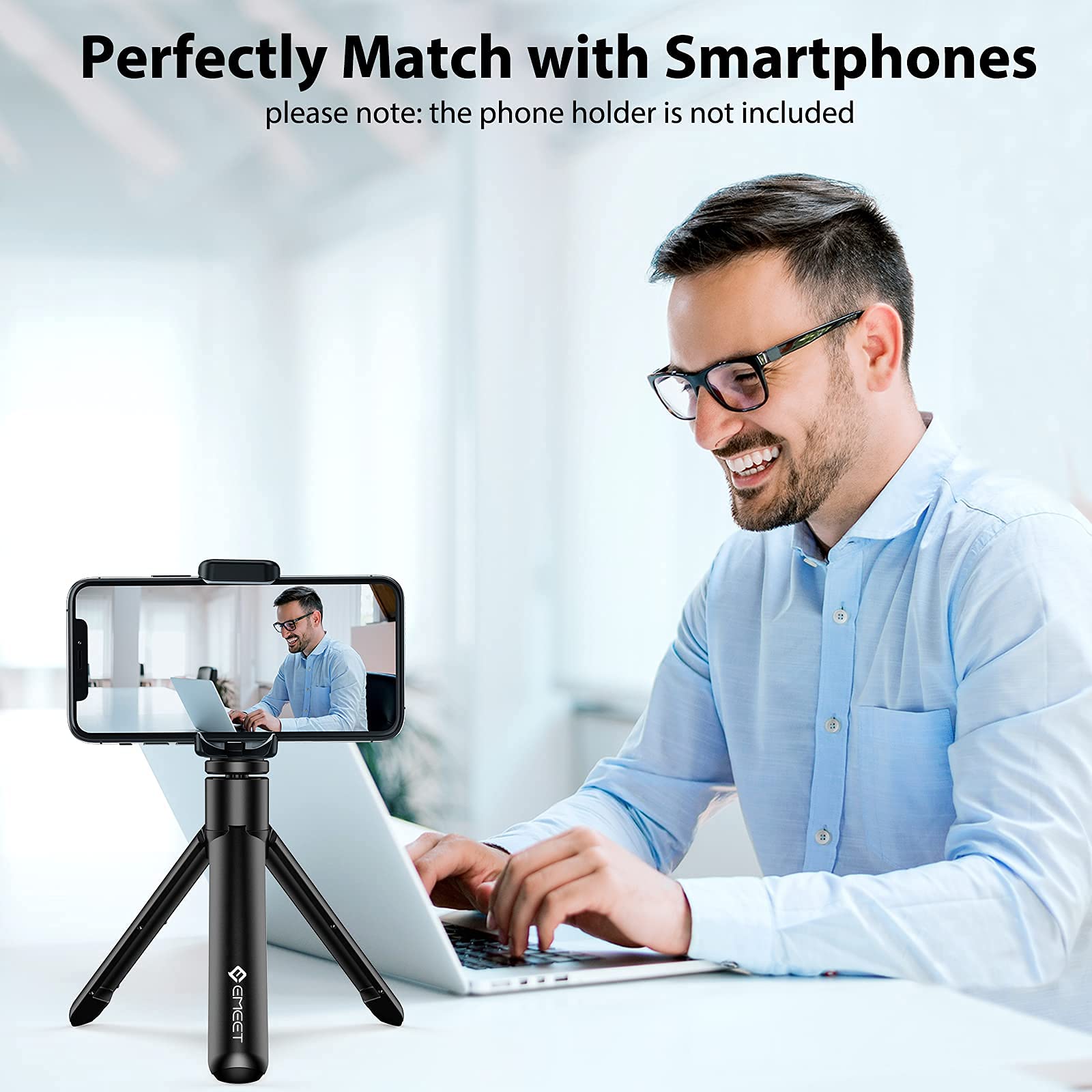 Foto 7 | Trípode Para Cámara Web Emeet Professional Mini Ajustable De 14,5 A 31 Cm - Venta Internacional.